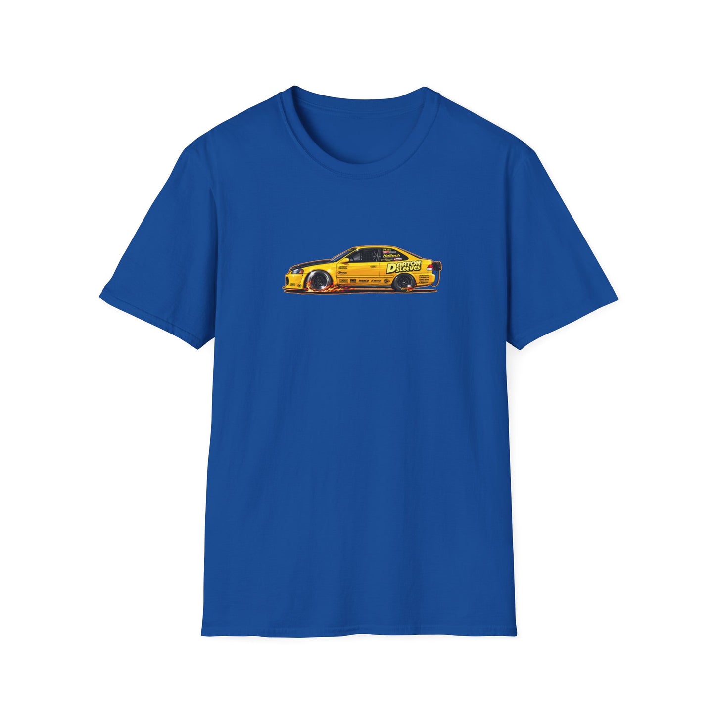 DARTON SLEEVES HONDA Drag Car Collectible Fireball Art Tee Shirt