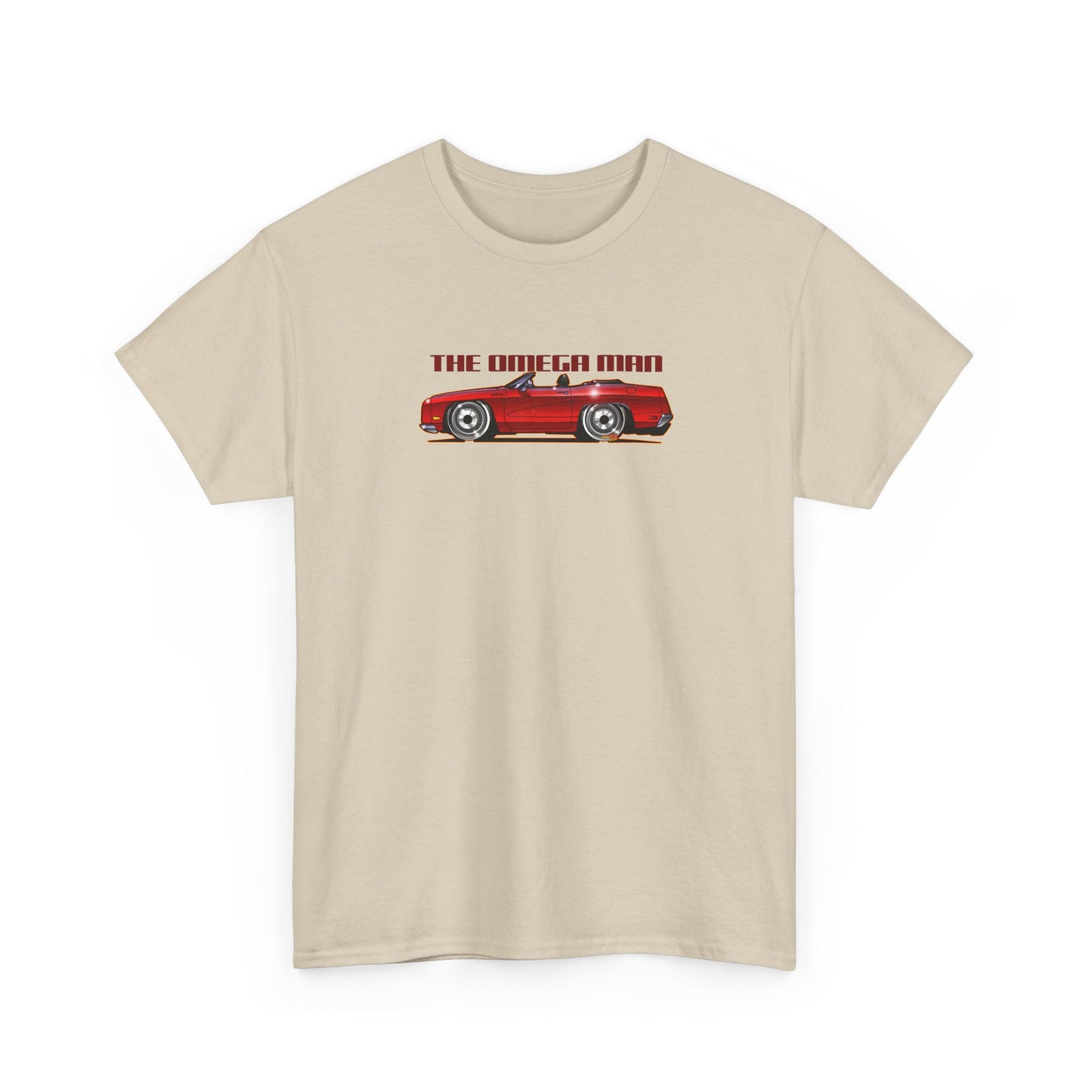 THE OMEGA MAN 1970 Ford Galaxie Movie Car Fireball Art Tee Shirt - Multiples
