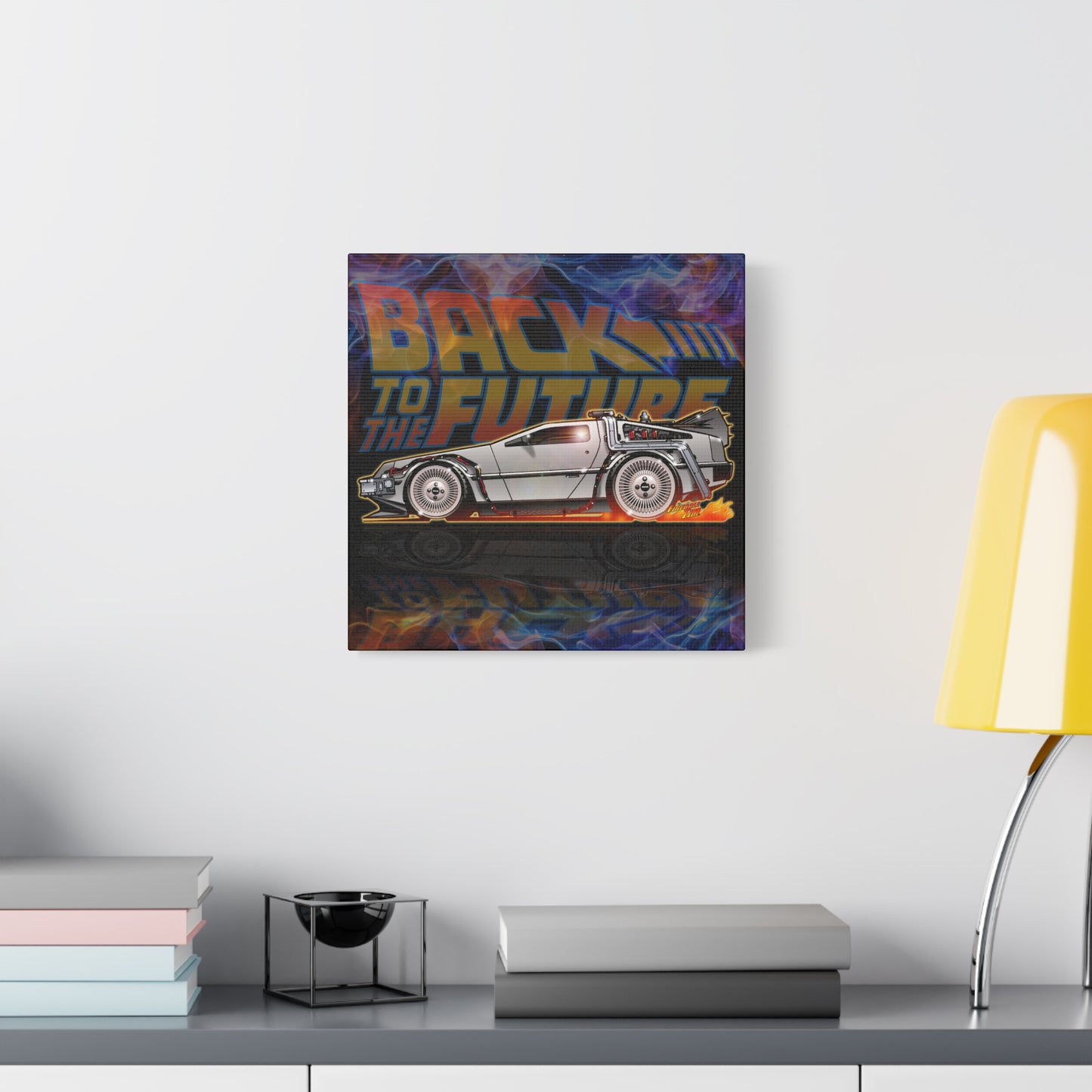 BACK to the FUTURE Delorean Time Machine Canvas Art Wall Print
