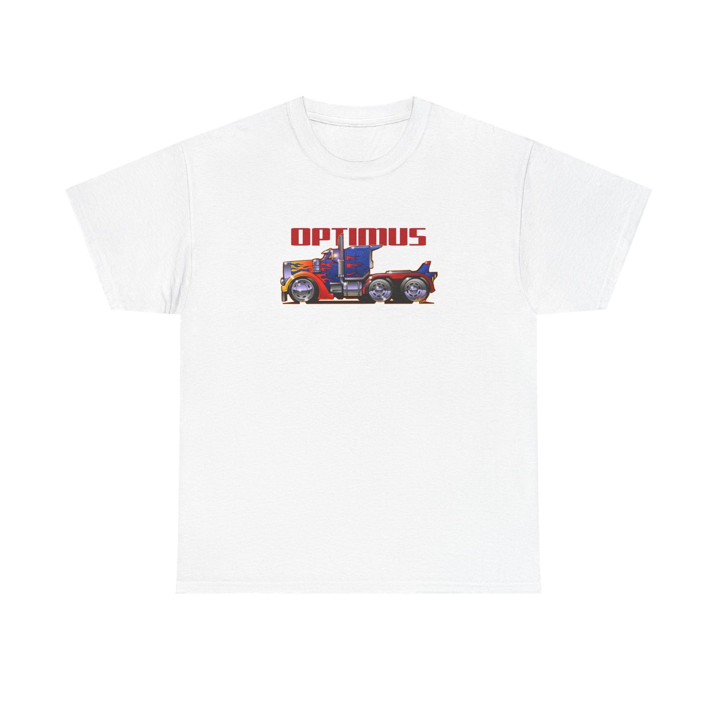 TRANSFORMERS OPTIMUS PRIME Semi Truck Fireball Art Tee Shirt - Multiples