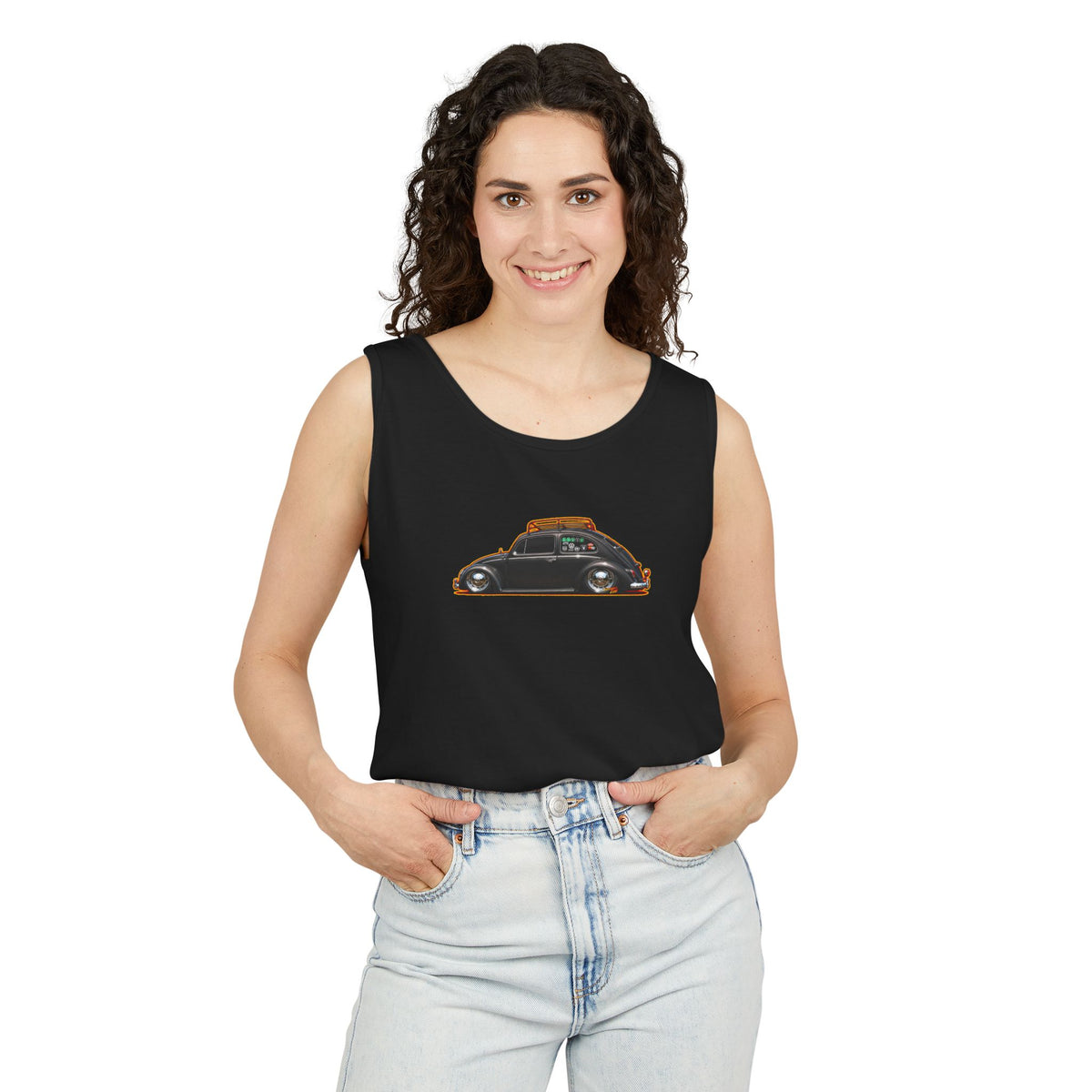 AIRKOOLED KLASSICS Custom VW Bug Collectible Fireball Art Tank Top Tee Shirt