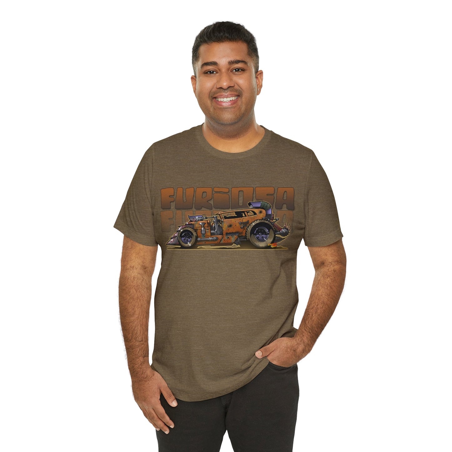 FURIOSA Mad Max Movie Car Hot Rod Jersey Short Sleeve Tee