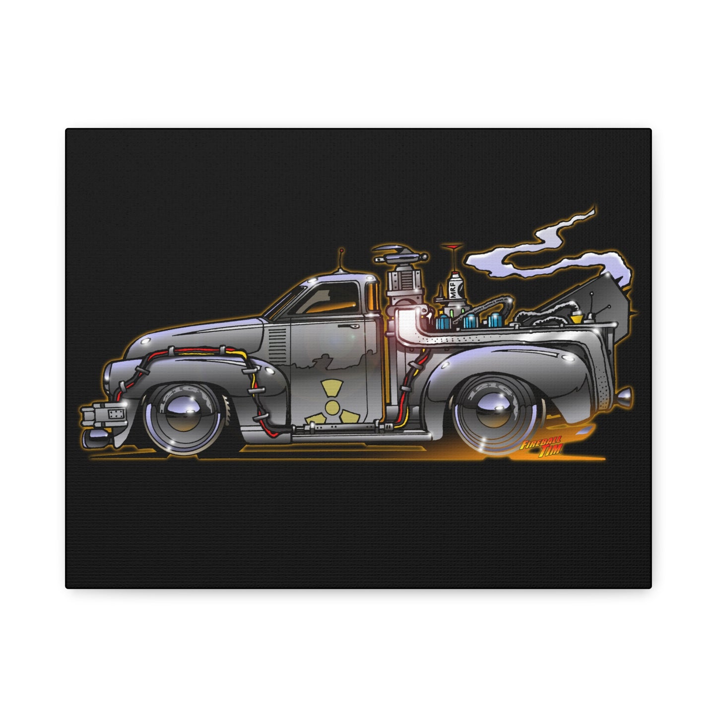BACK THE THE FUTURE Chevy 3100 Pickup Time Machine Canvas Art Wall Print - 11x14