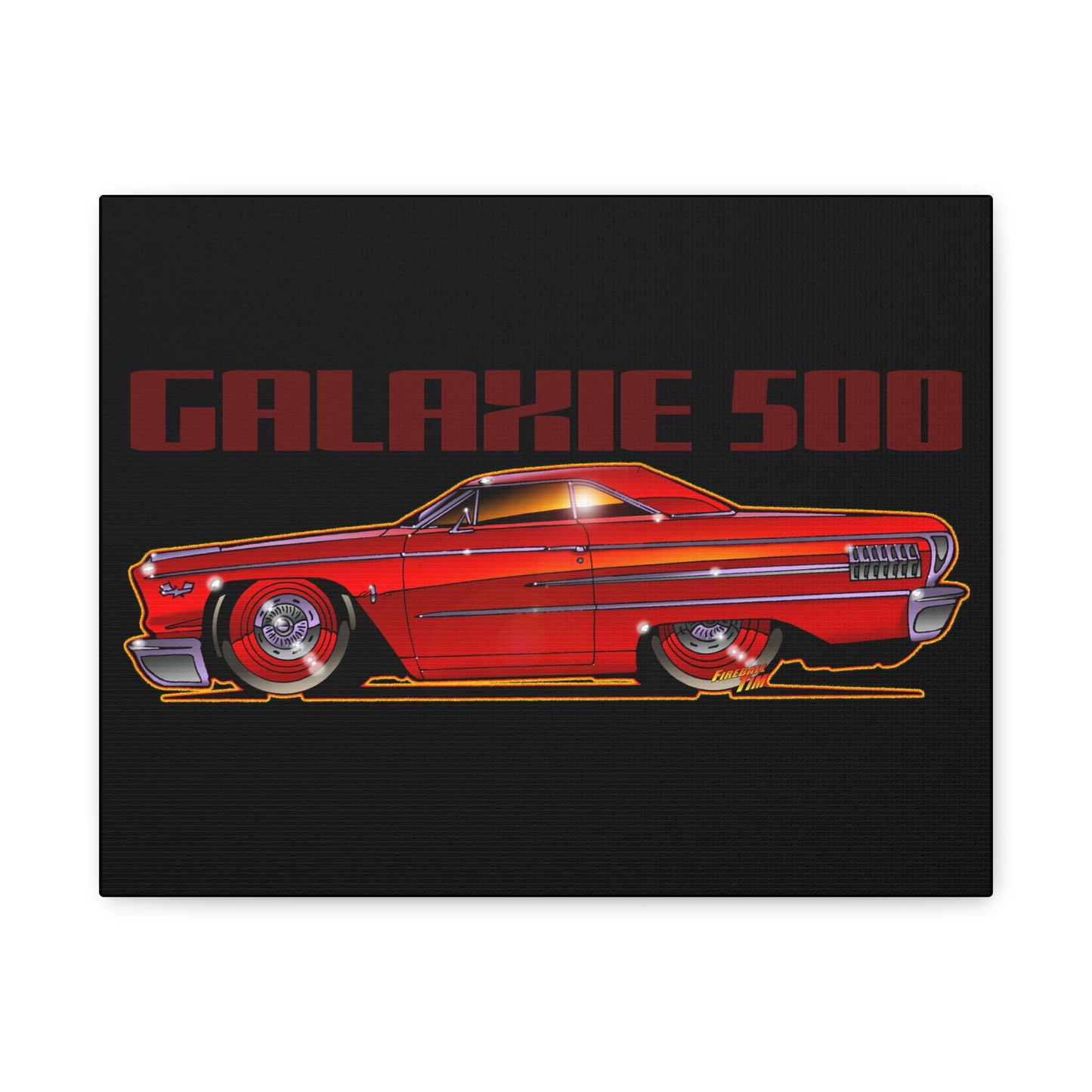 GALAXIE 500 427R Code 1963 1/2 Collectible Fireball Art Canvas Print