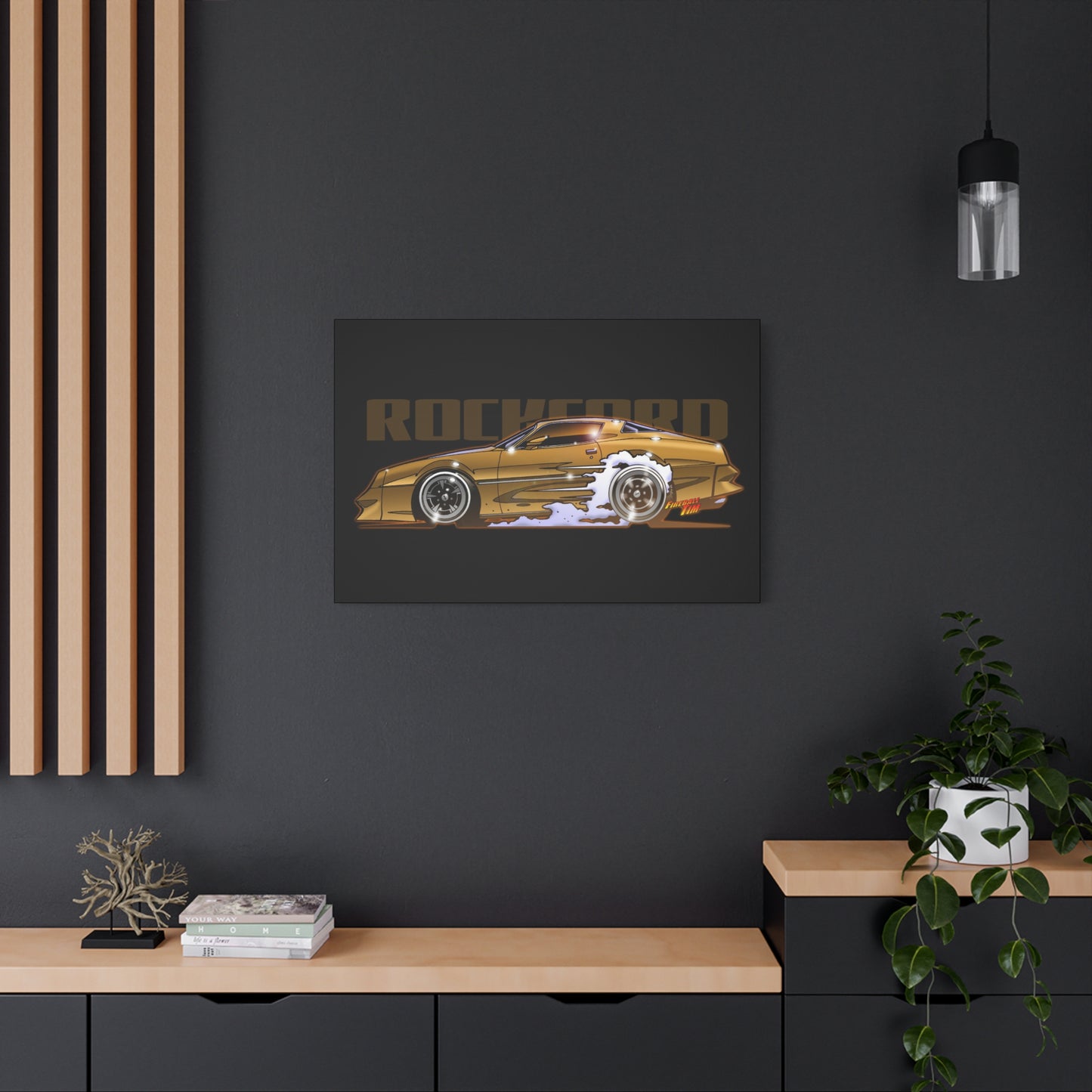 ROCKFORD FILES Pontiac Firebird Fireball Art Canvas Wall Print