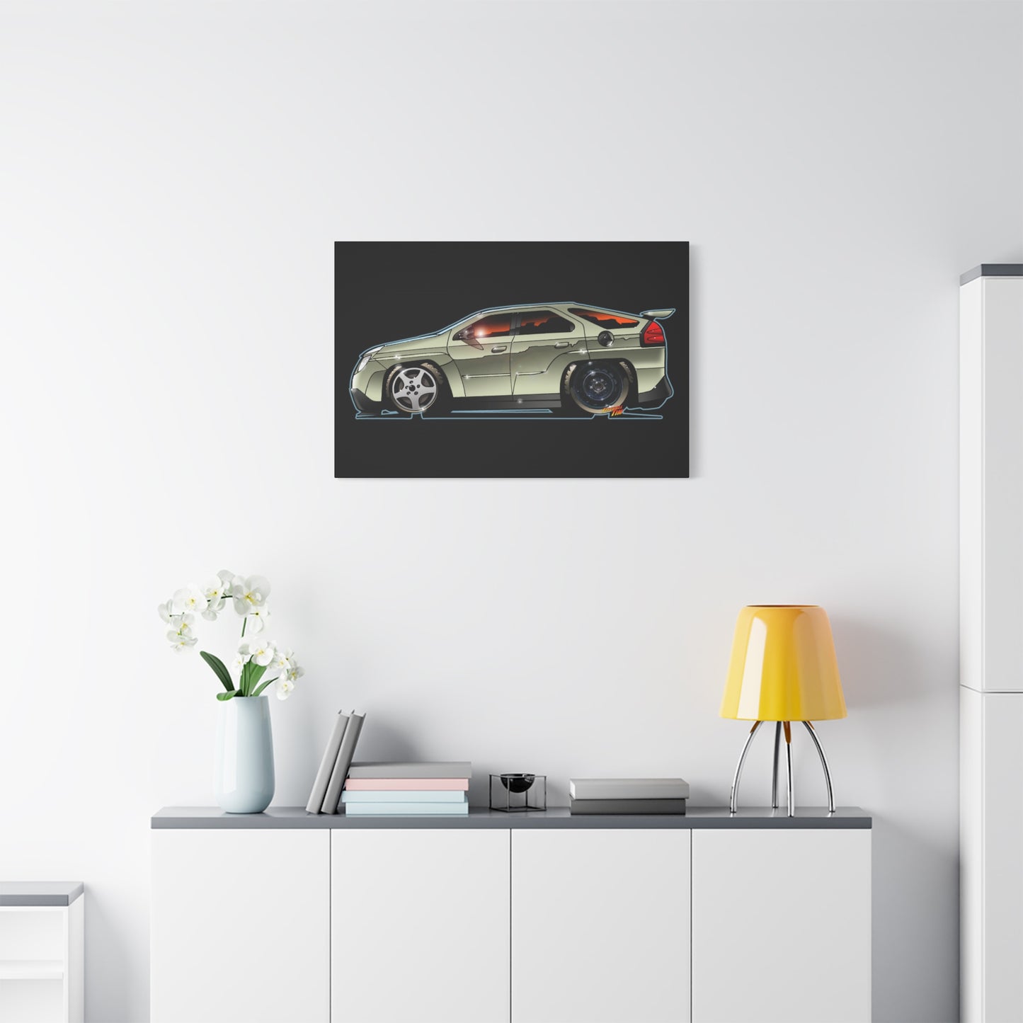 BREAKING BAD Pontiac Aztek Fireball Art Canvas Wall Print