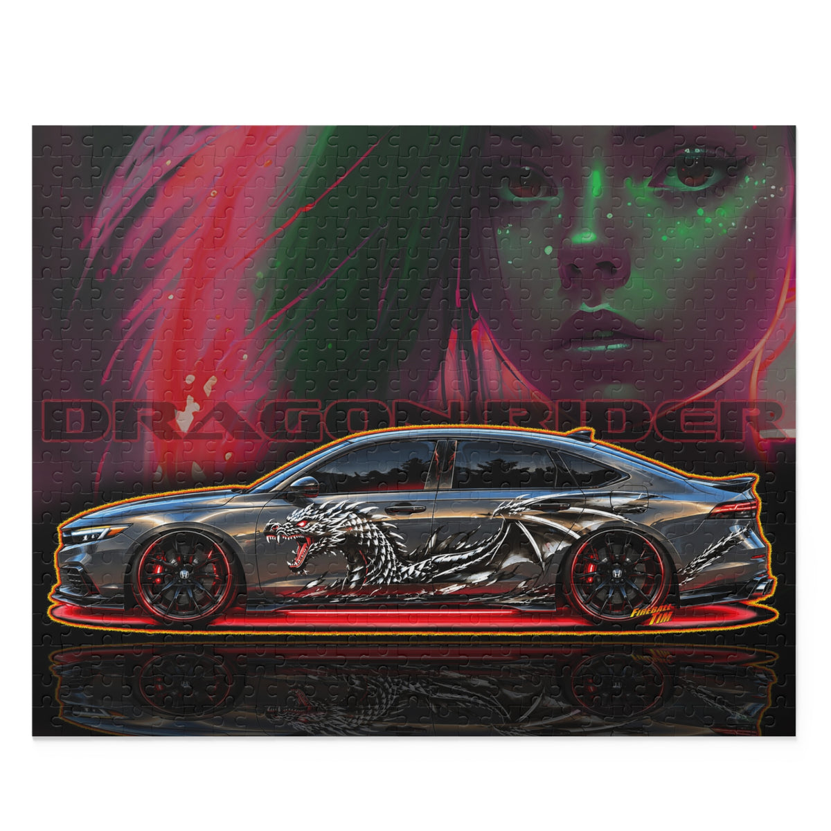 HONDA ACCORD 2025 Dragon Rider Collectible Fireball Art Jigsaw Puzzle — (120/252/500‑Piece)