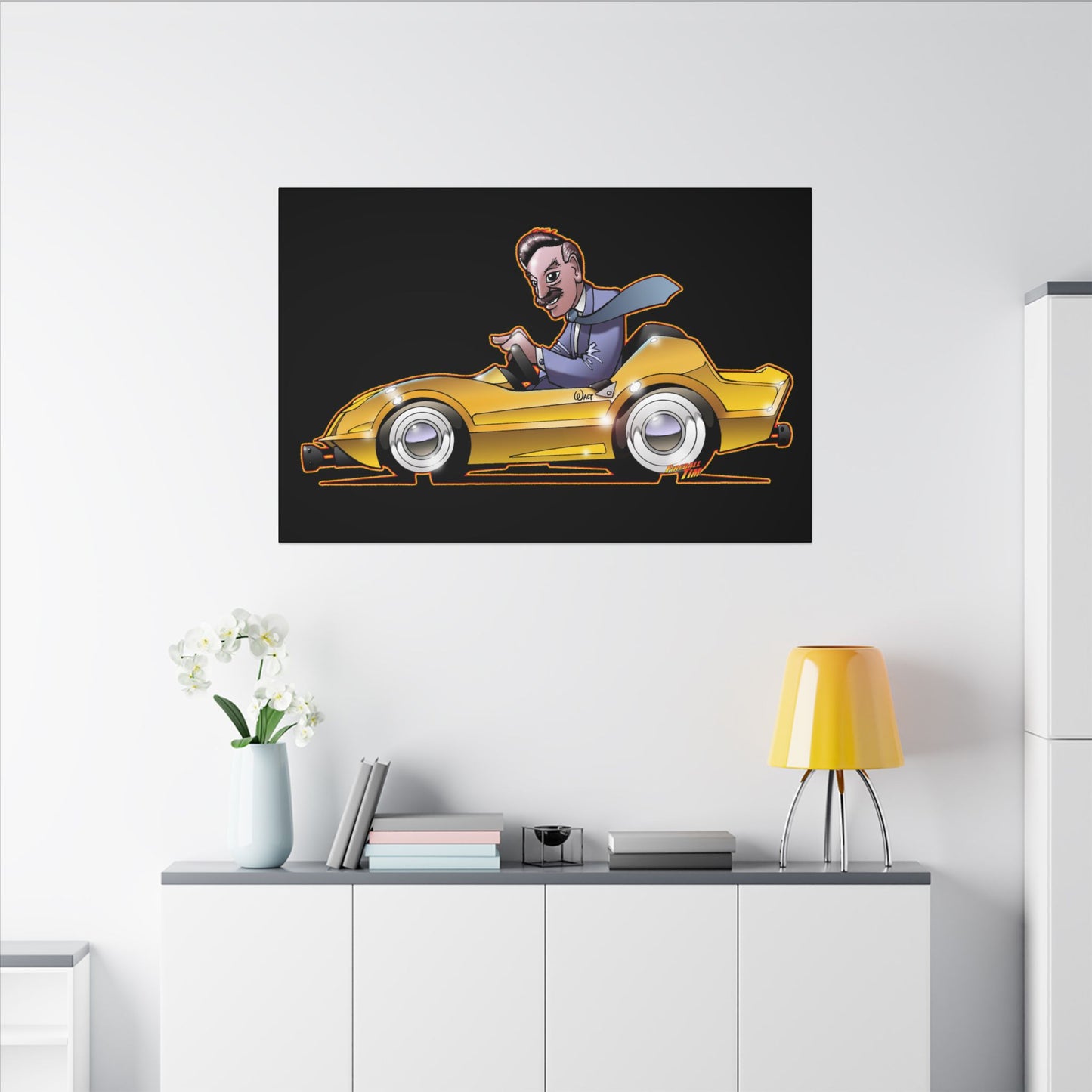 AUTOPIA CLASSIC Walt Disney Fireball Art Canvas Print