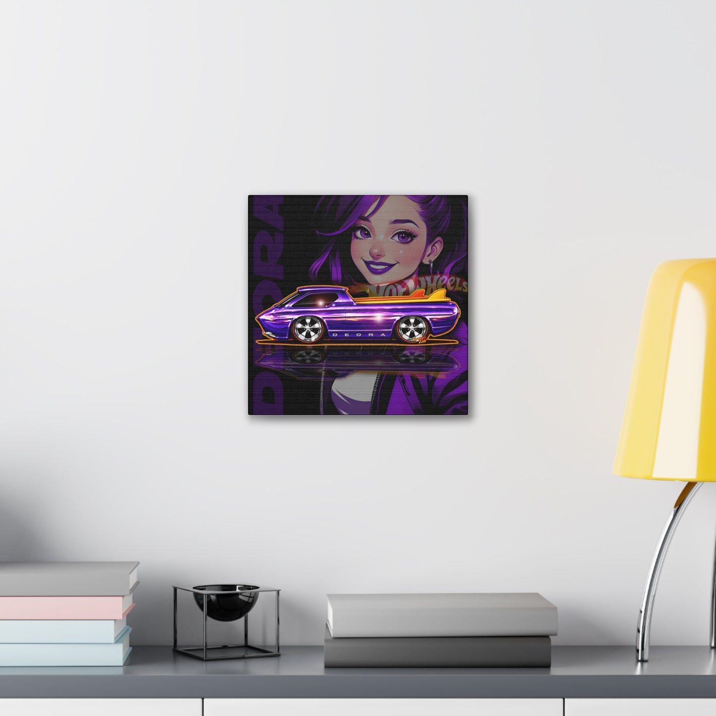 HOT WHEELS Sweet 16 DEORA Collectible Fireball Art Canvas Stretched Print