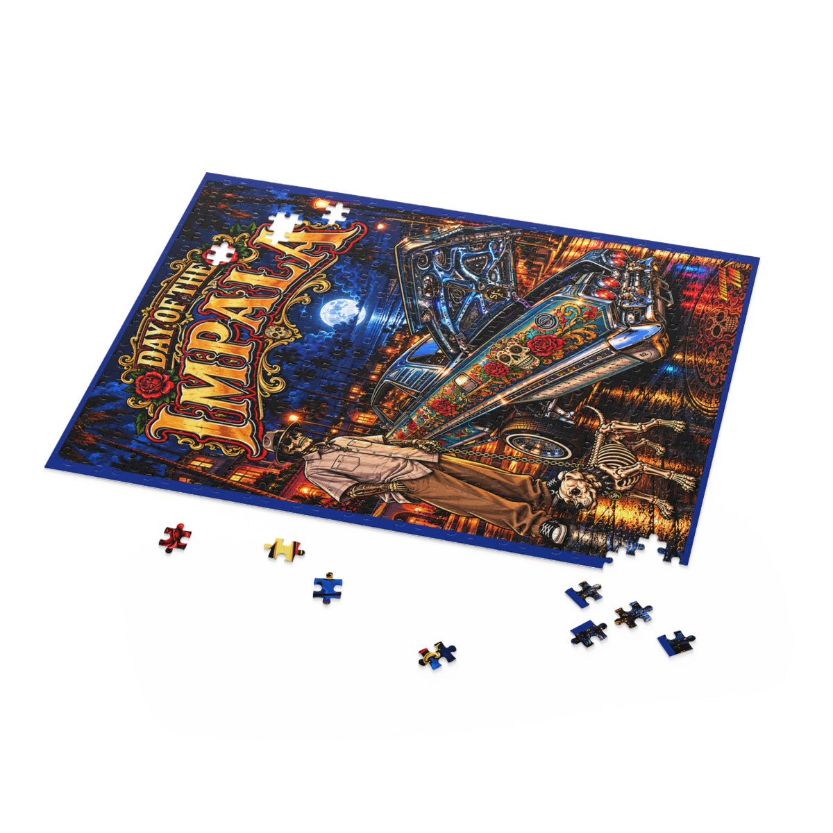 DAY OF THE IMPALA Halloween Jigsaw Puzzle — Chevrolet Impala (120/252/500‑Piece)
