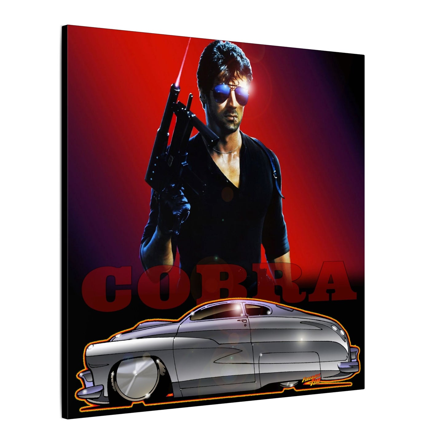 COBRA MERCURY Sylvester Stallone Movie Car Fireball Art Canvas Print