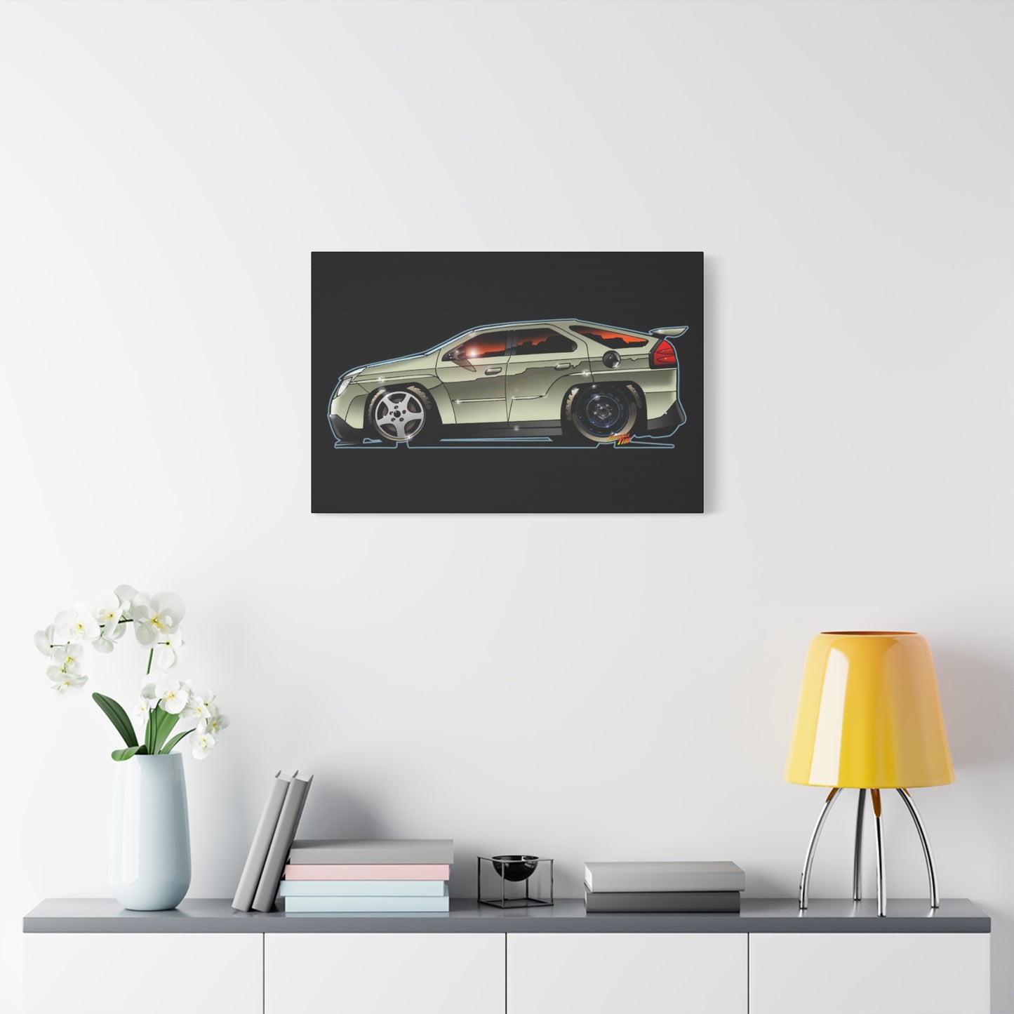 BREAKING BAD Pontiac Aztek Fireball Art Canvas Wall Print