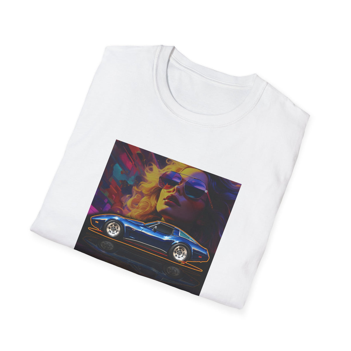CHEVROLET CORVETTE 1978 Collectible Blonde Fireball Art Collectible Fireball Art TeeShirt