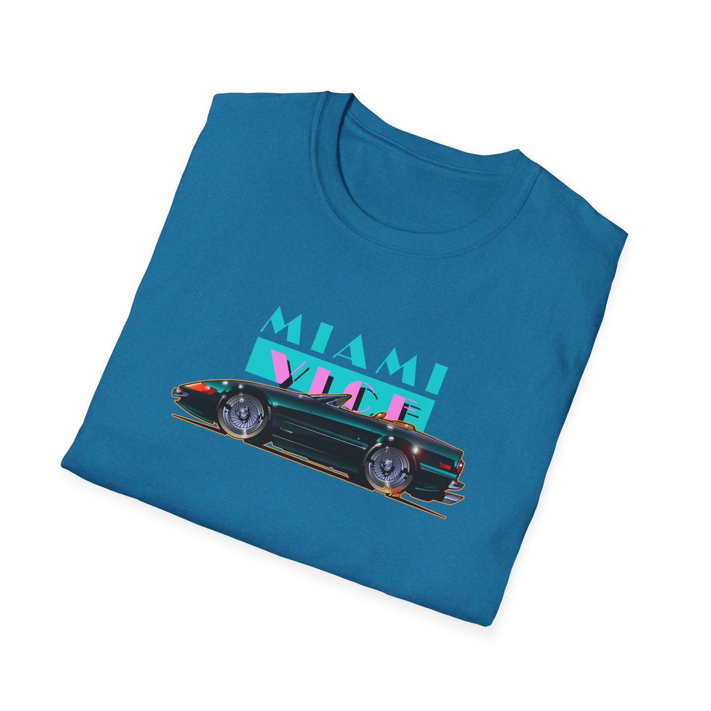 MIAMI VICE Ferrari Daytona Concept Art Softstyle T-Shirt Multiple Colors