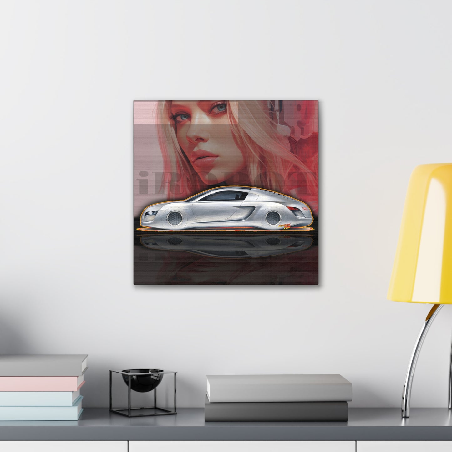 iROBOT AUDI CONCEPT Collectible Fireball Art Canvas Stretched Print