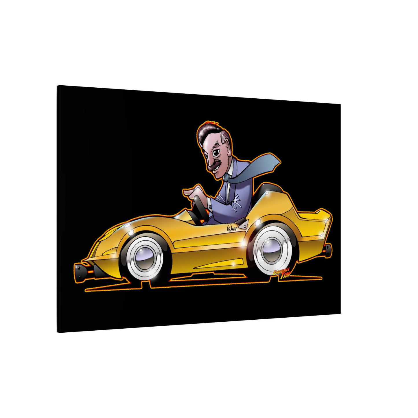 AUTOPIA CLASSIC Walt Disney Fireball Art Canvas Print