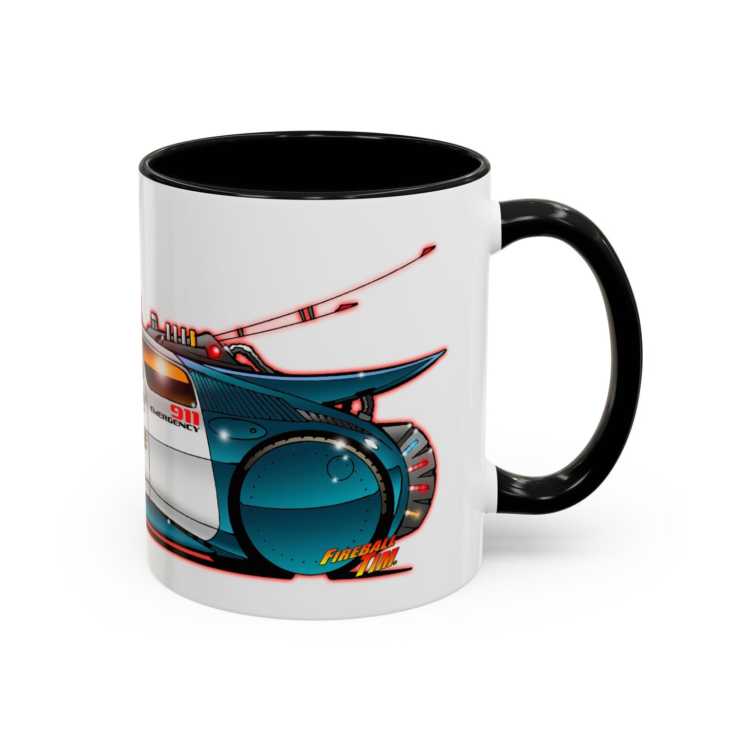 BACK to the FUTURE 2 Hill Valley Police Car Movie Car Coffee Mug 2 Sizes-Mug-Fireball Tim Garage