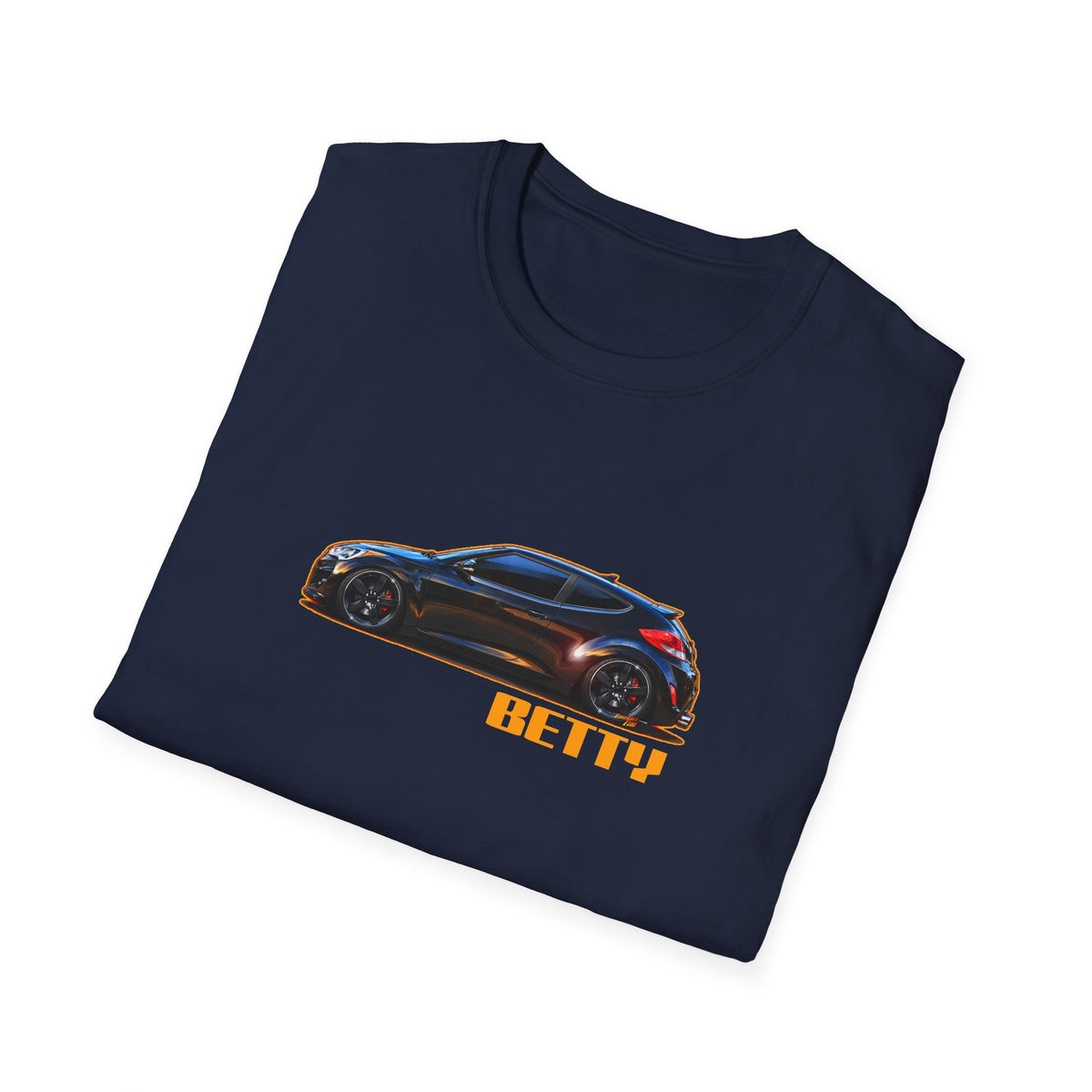 HYUNDAI VELOSTER 2012 Black Betty Collectible Fireball Art TeeShirt