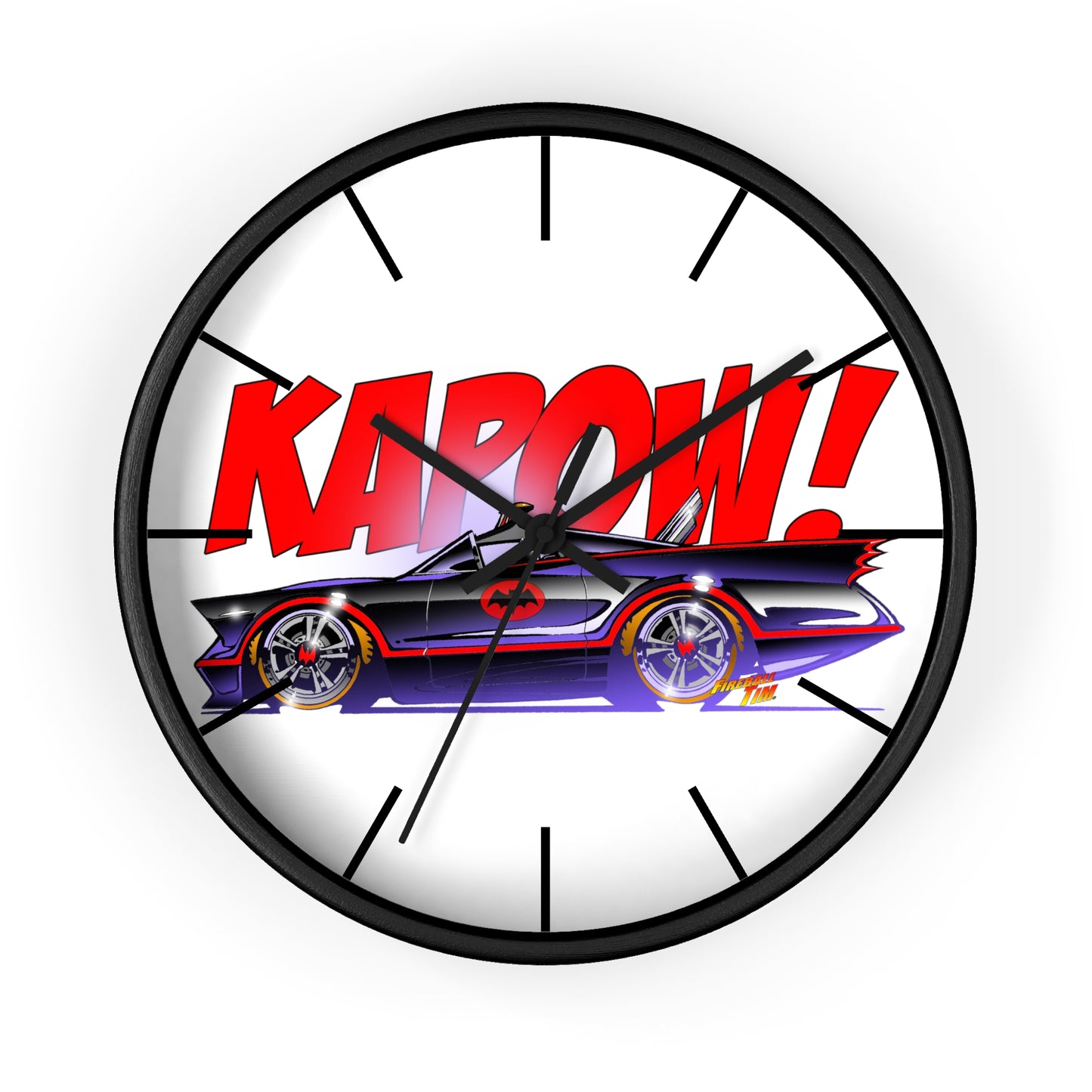 BATMOBILE 1966 TV Show Concept Art Wall Clock