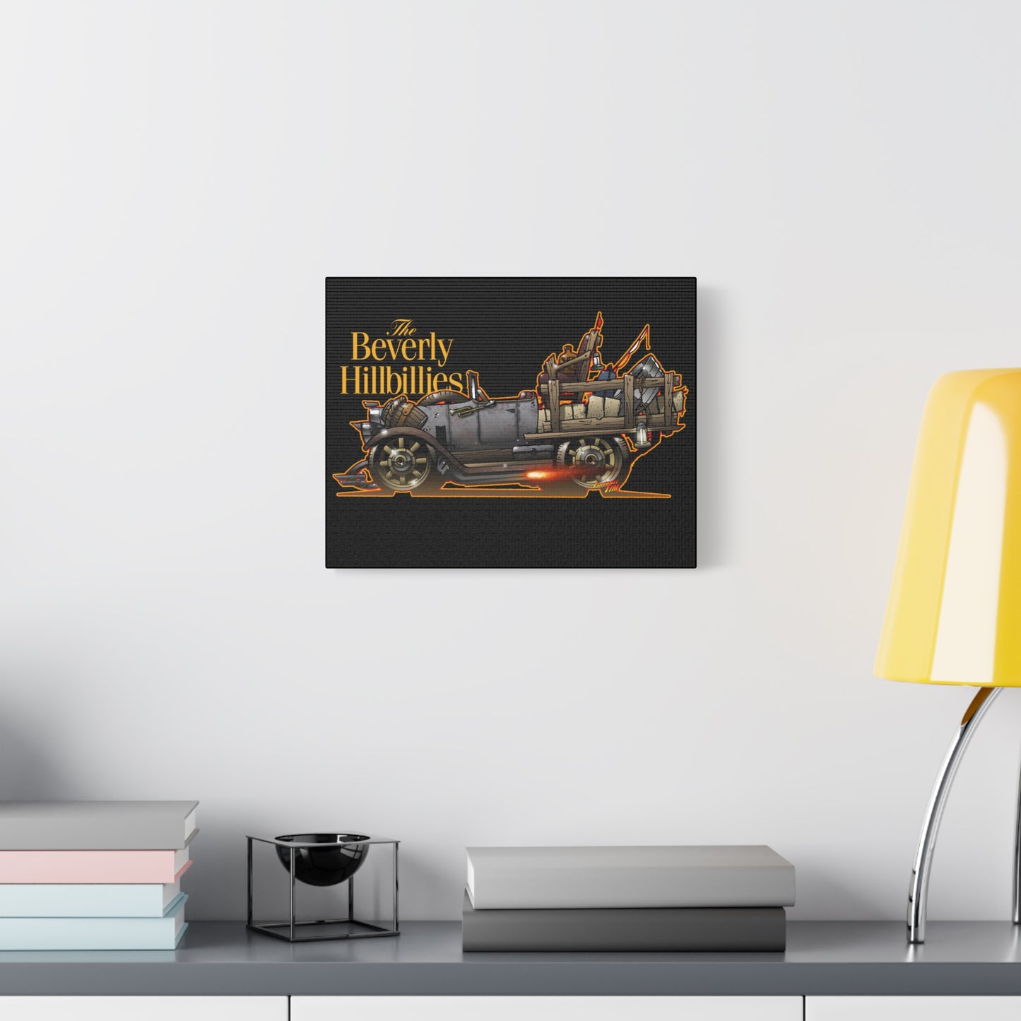 BEVERLY HILLBILLIES JALOPY Canvas Art Wall Print - 11x14