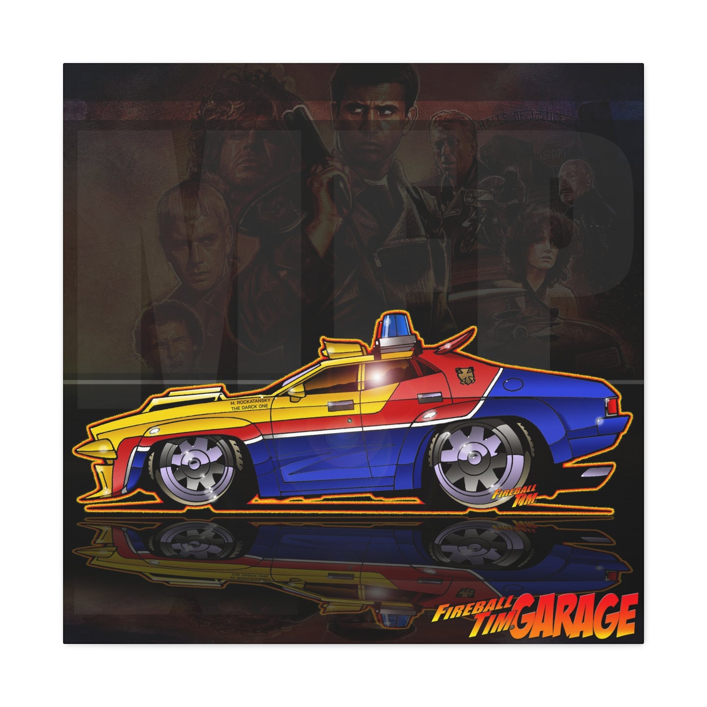 MAD MAX MFP Pursuit Interceptor Police Car Canvas Wall Art Print MASTERPRINT 3 Sizes