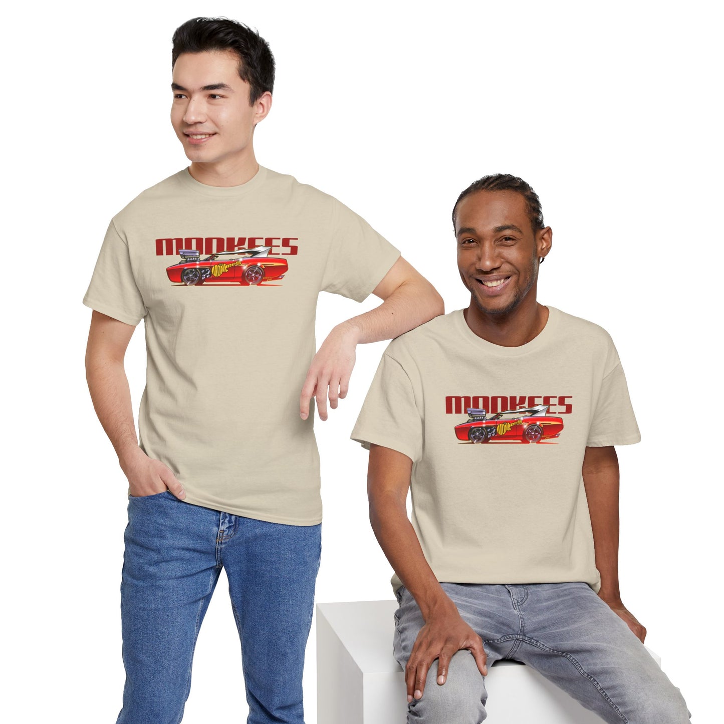 THE MONKEES Monkeemobile Cotton Tee Shirt - 12 Colors