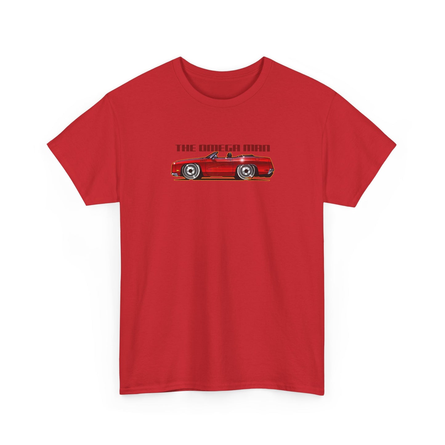 THE OMEGA MAN 1970 Ford Galaxie Movie Car Fireball Art Tee Shirt - Multiples