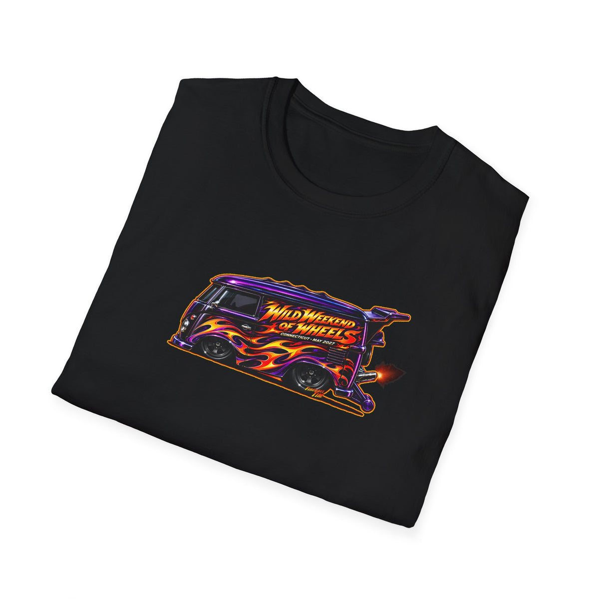 HOT WHEELS Kombi Bus Collectible Fireball Art TeeShirt
