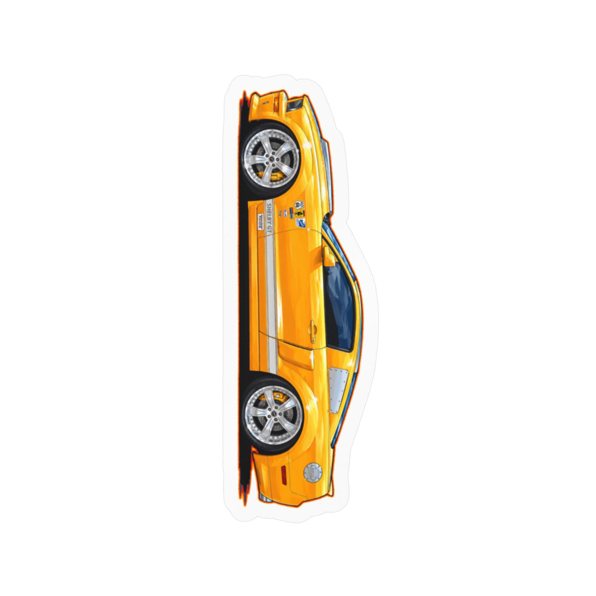 FORD MUSTANG SHELBY GT-C 2008 Collectible Fireball Art Stickers in 4 Sizes