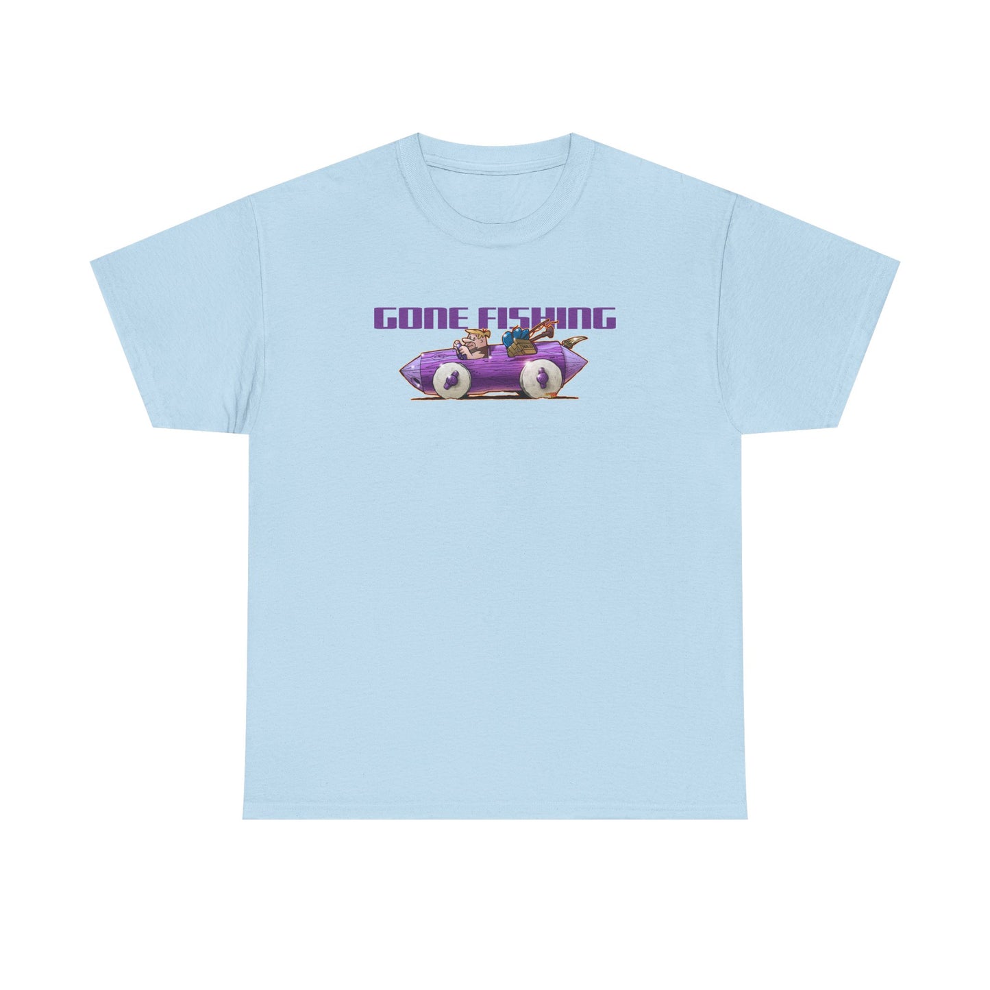 FLINSTONES BARNEY RUBBLE Gone Fishing Fireball Tee Shirt - Multiple Colors