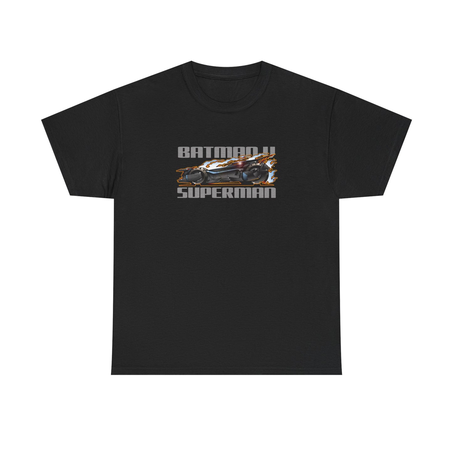 BATMAN VS SUPERMAN BATMOBILE Unisex Heavy Cotton Tee - 4 Colors