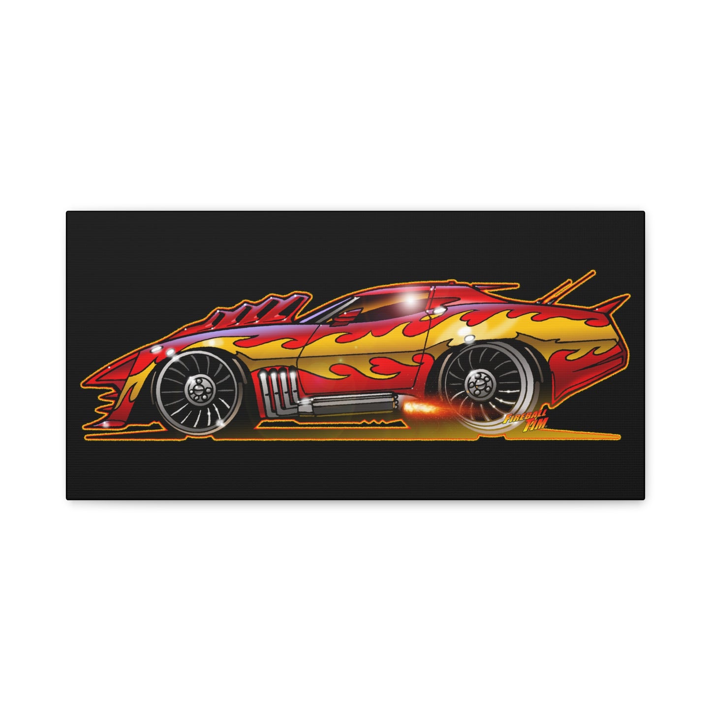 CORVETTE SUMMER Movie Car Fireball Art Canvas Print
