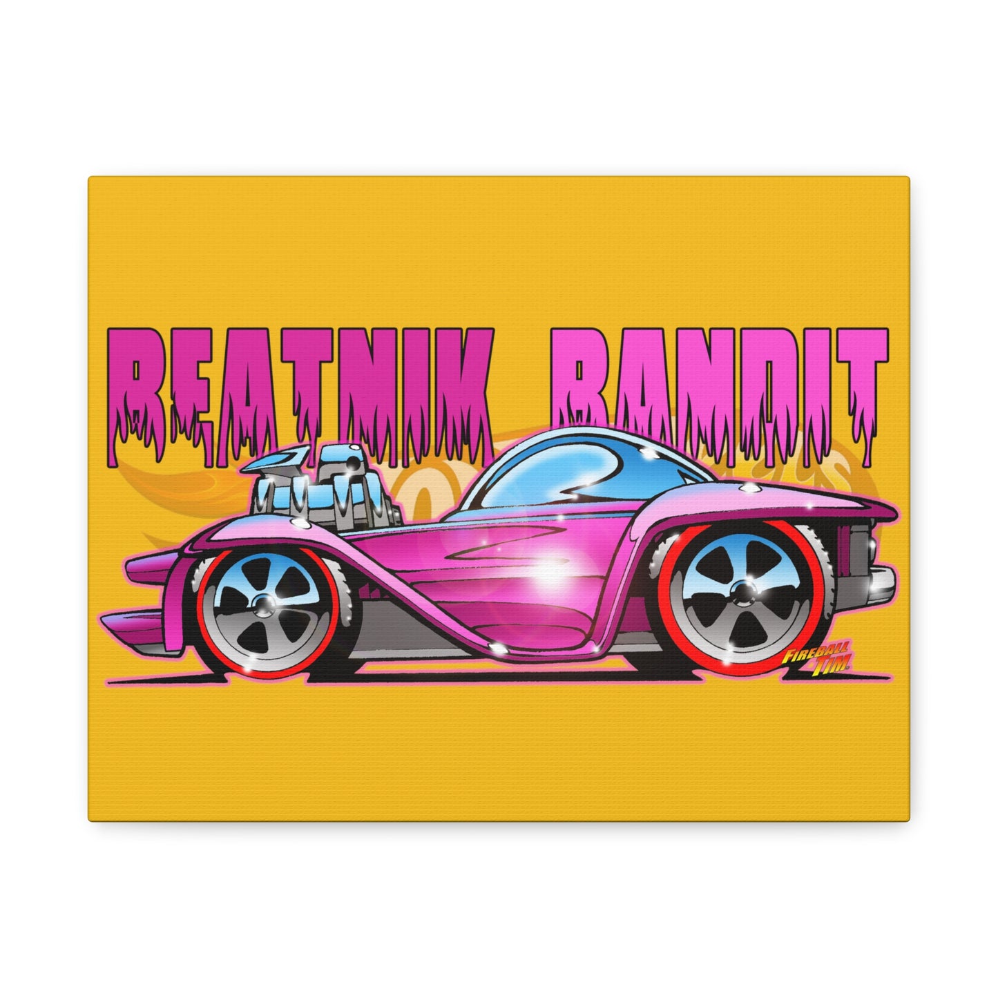 Hot Wheels BEATNIK BANDIT Diecast Redline Concept Art Canvas Print 11x14