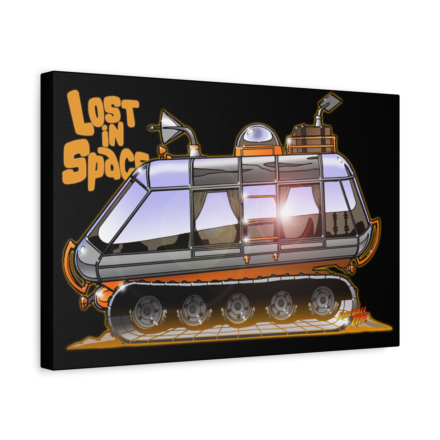 LOST in SPACE Classic TV Chariot Canva Art Wall Print