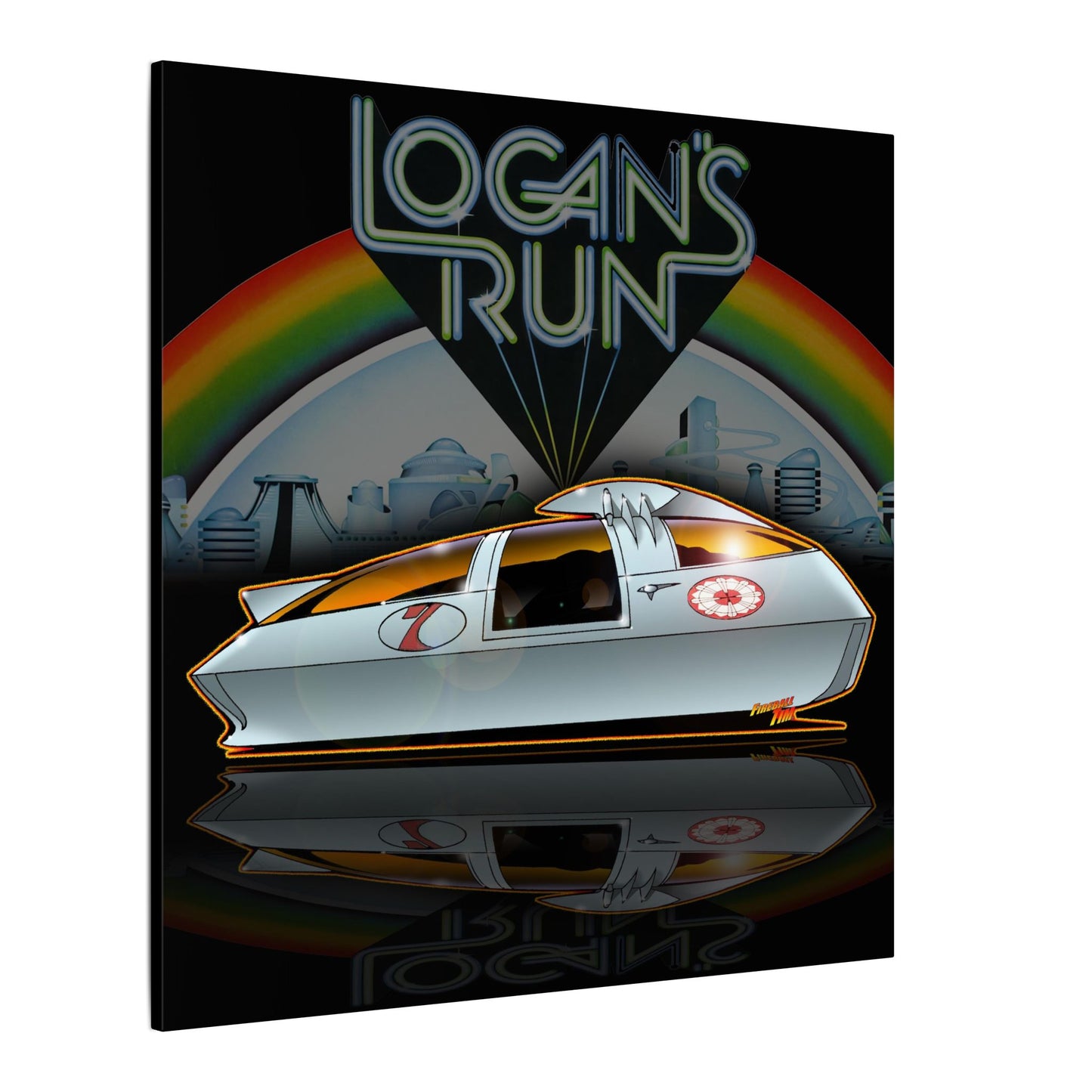 LOGAN'S RUN Sandman Sci Fi TV Car Collectible Fireball Art Canvas Print