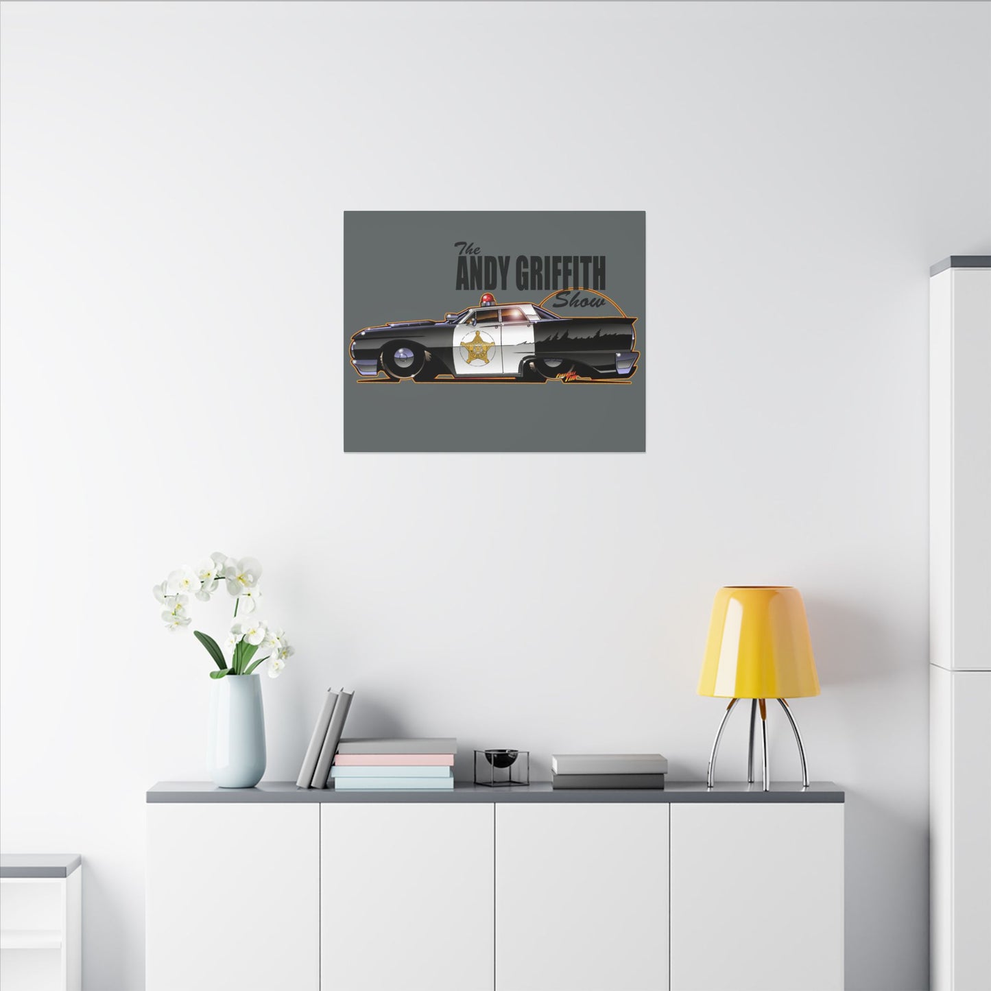 ANDY GRIFFITH SHOW 1963 Ford Galaxie Police Patrol Car Canvas Art Print - 11x14