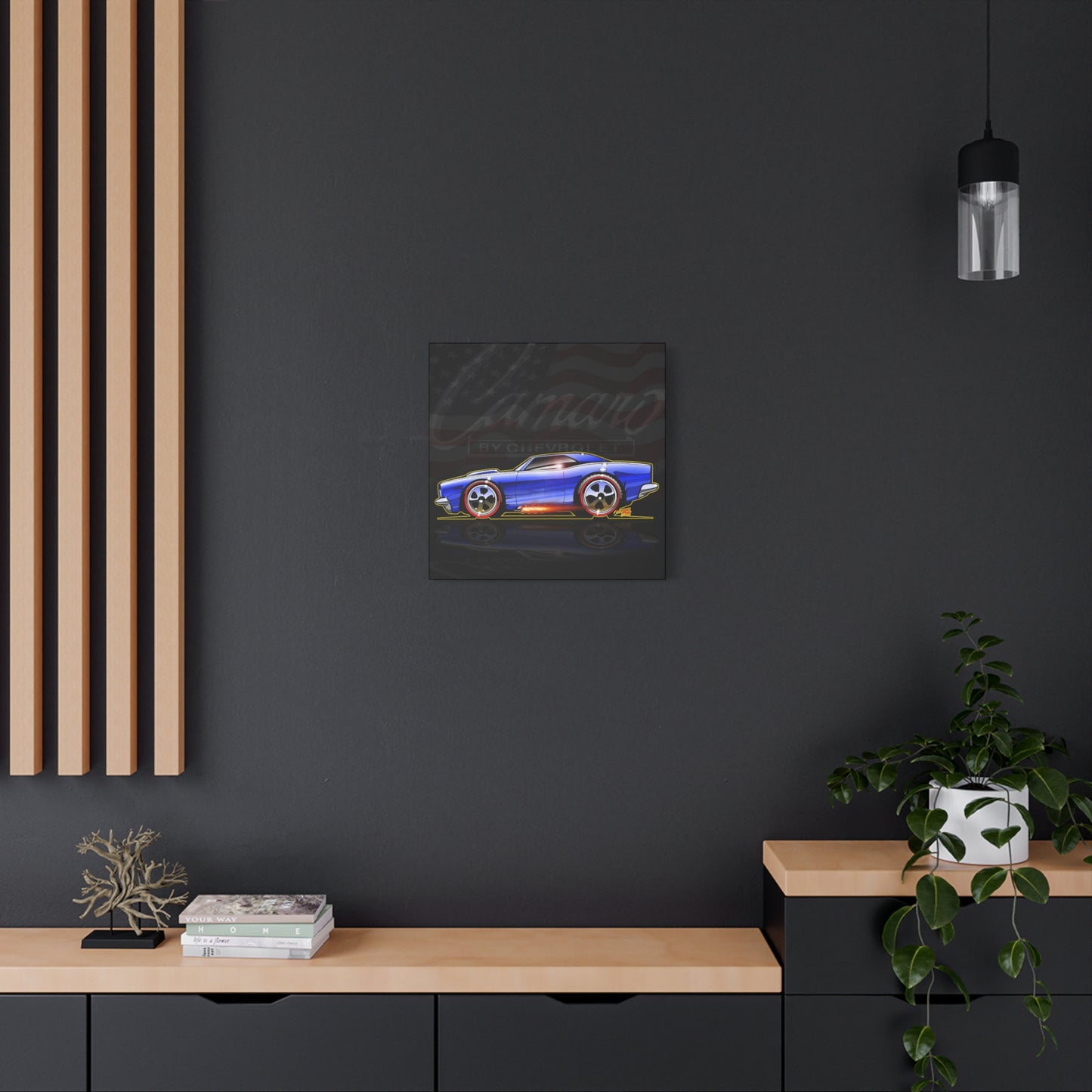HOT WHEELS CAMARO Custom Collectible Fireball Art Canvas Print