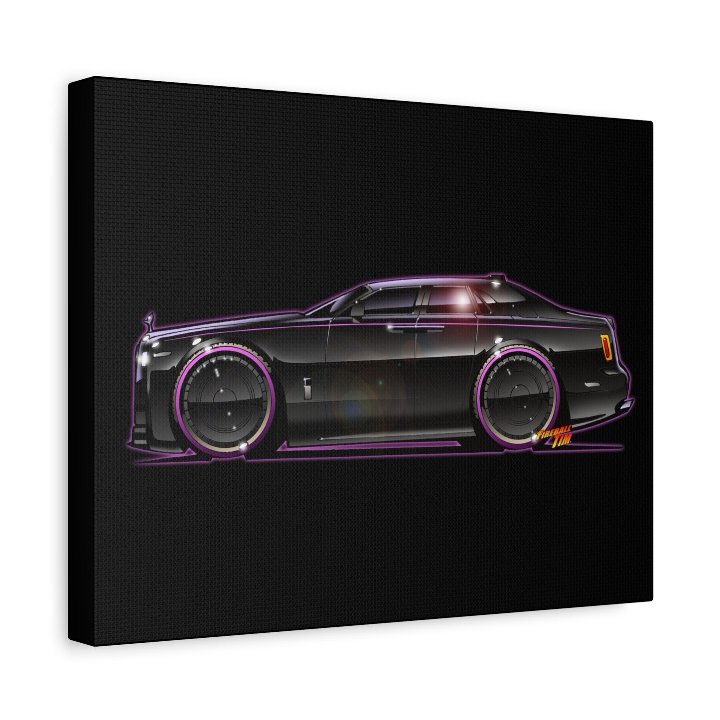 ROLLS ROYCE PHANTOM SPECTRE Fireball Art Canvas Wall Print - 11x14