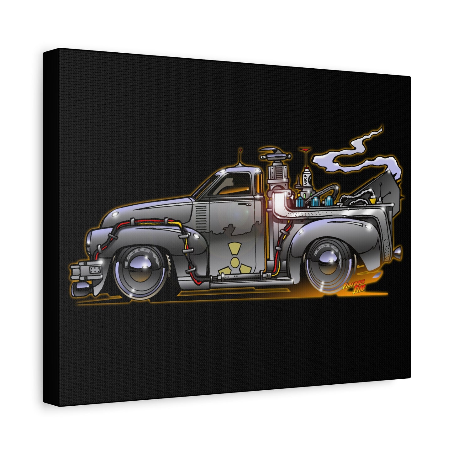 BACK THE THE FUTURE Chevy 3100 Pickup Time Machine Canvas Art Wall Print - 11x14