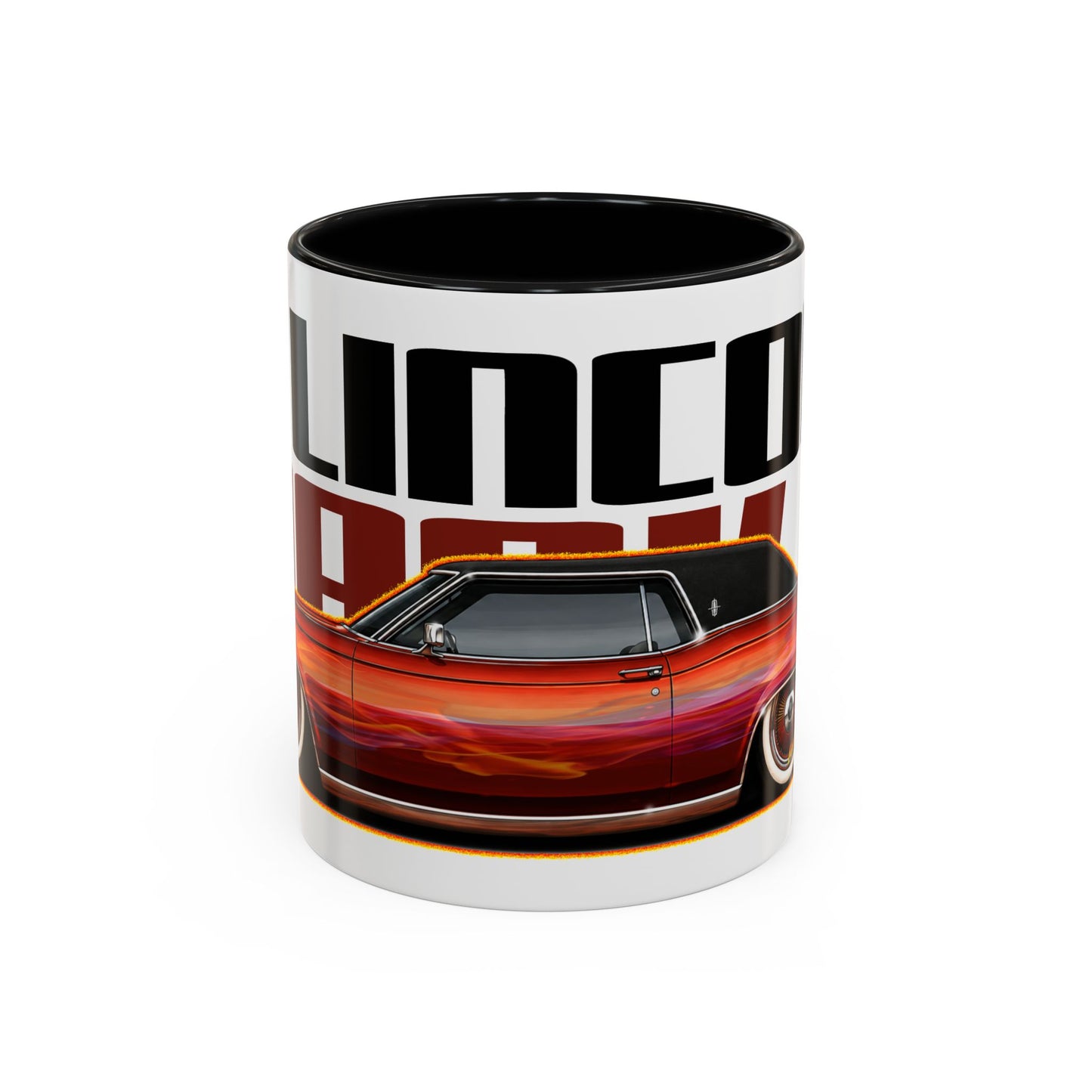 LINCOLN CONTINENTAL Mark III Custom 1961 Collectible Fireball Art Coffee Mug - 2 Sizes