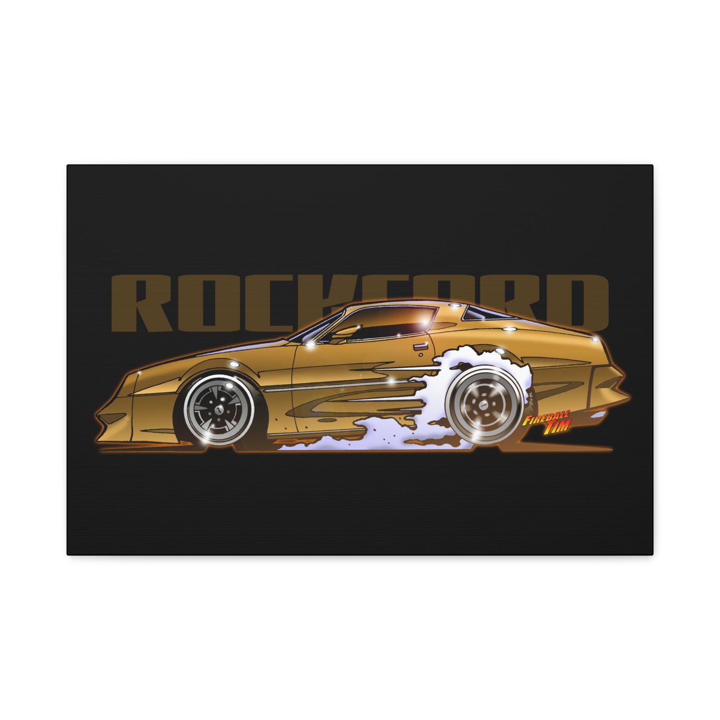 ROCKFORD FILES Pontiac Firebird Fireball Art Canvas Wall Print