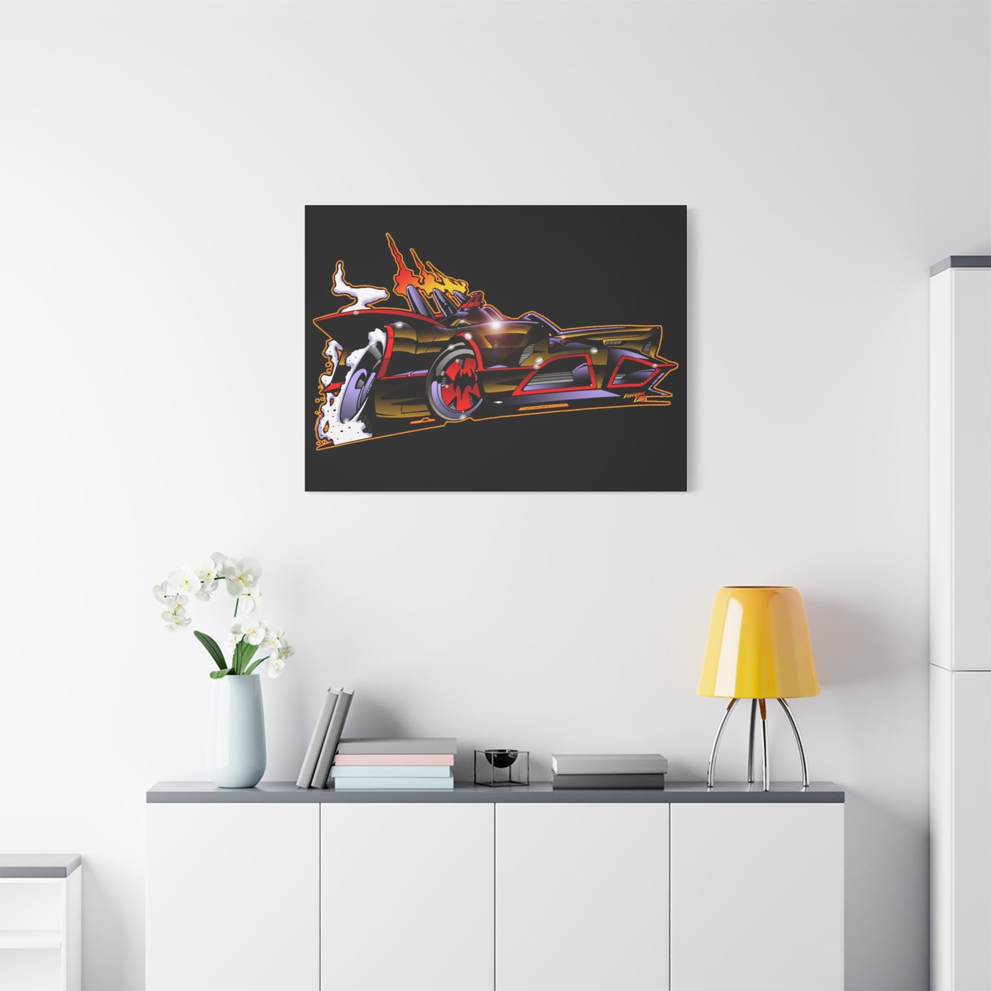 BATMOBILE 1966 BATMAN BAT66 Collectible TV Car Canvas Wall Art