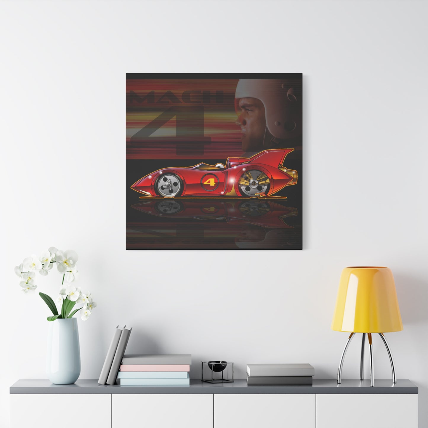 SPEED RACER MACH 4 Fireball Art Canvas Wall Print