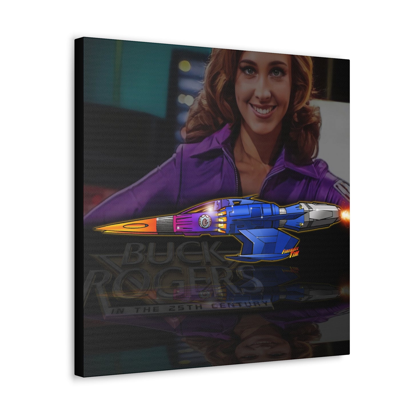 BUCK ROGERS Hot Rod Starfighter Spaceship Canvas Art MASTERPRINT 2 Sizes