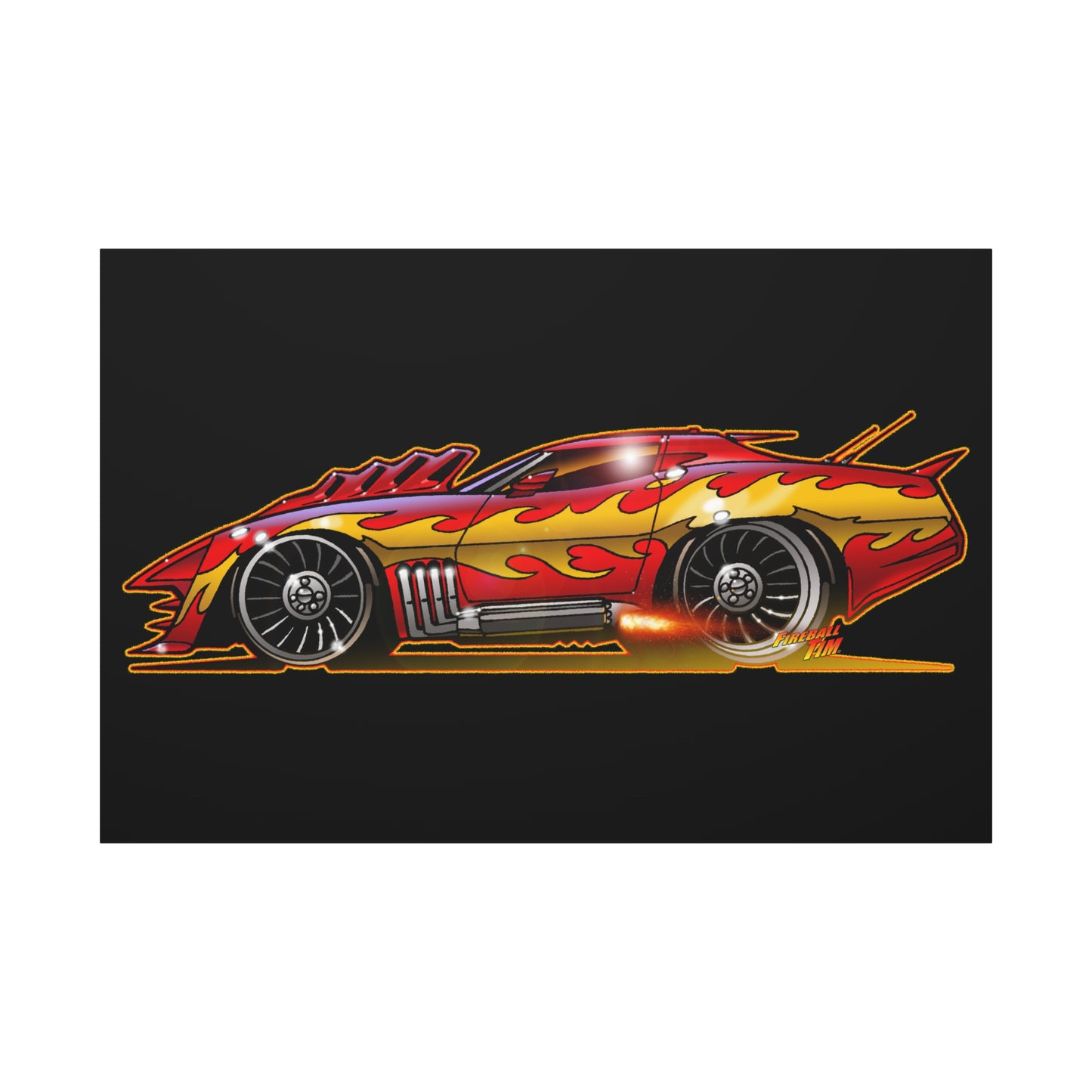 CORVETTE SUMMER Movie Car Fireball Art Canvas Print