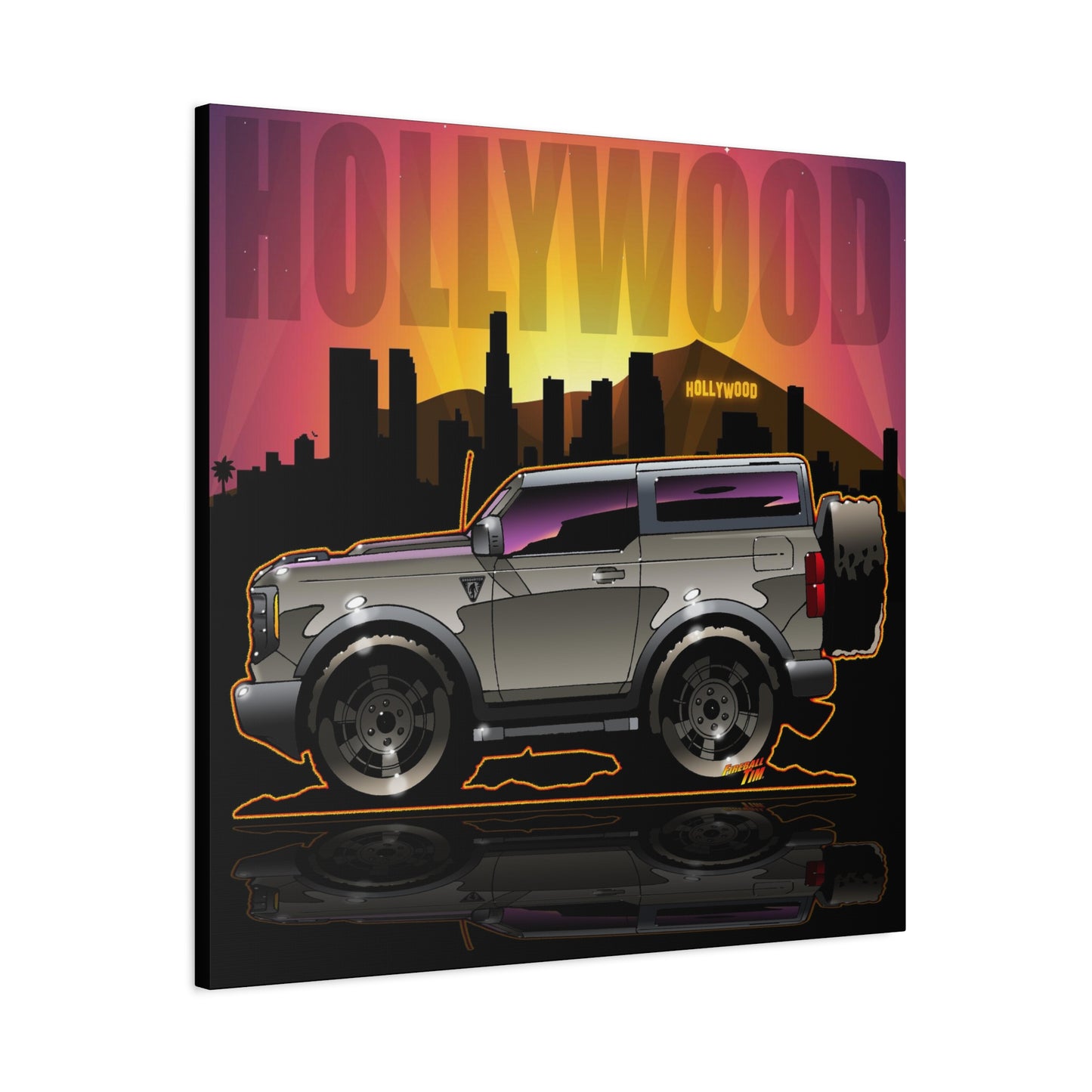 FORD BRONCO SASQUATCH 2026 Collectible Fireball Art Canvas Print