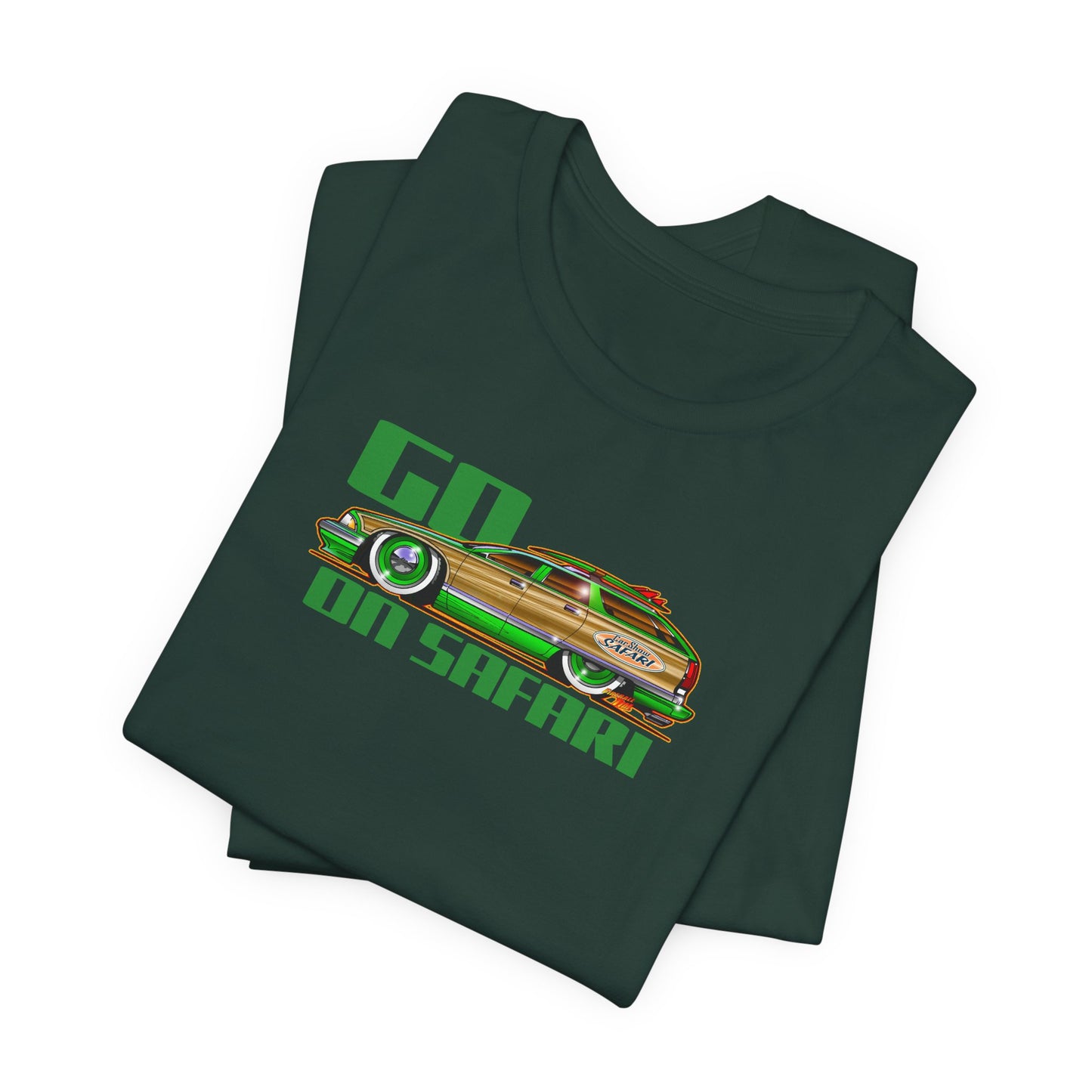 BUICK ROADMASTER Station Wagon Safari Custom Car Art Short Sleeve Tee - Colors