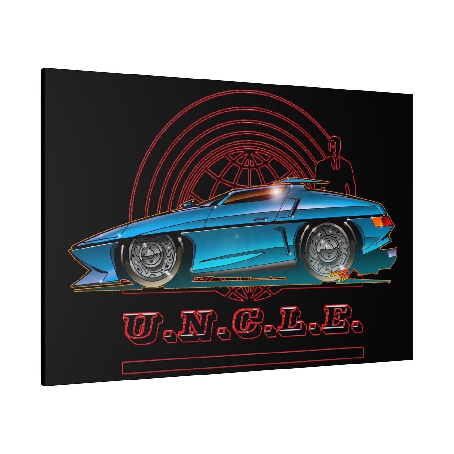 THE MAN FROM U.N.C.L.E. Piranha TV Car Fireball Canvas Art Print