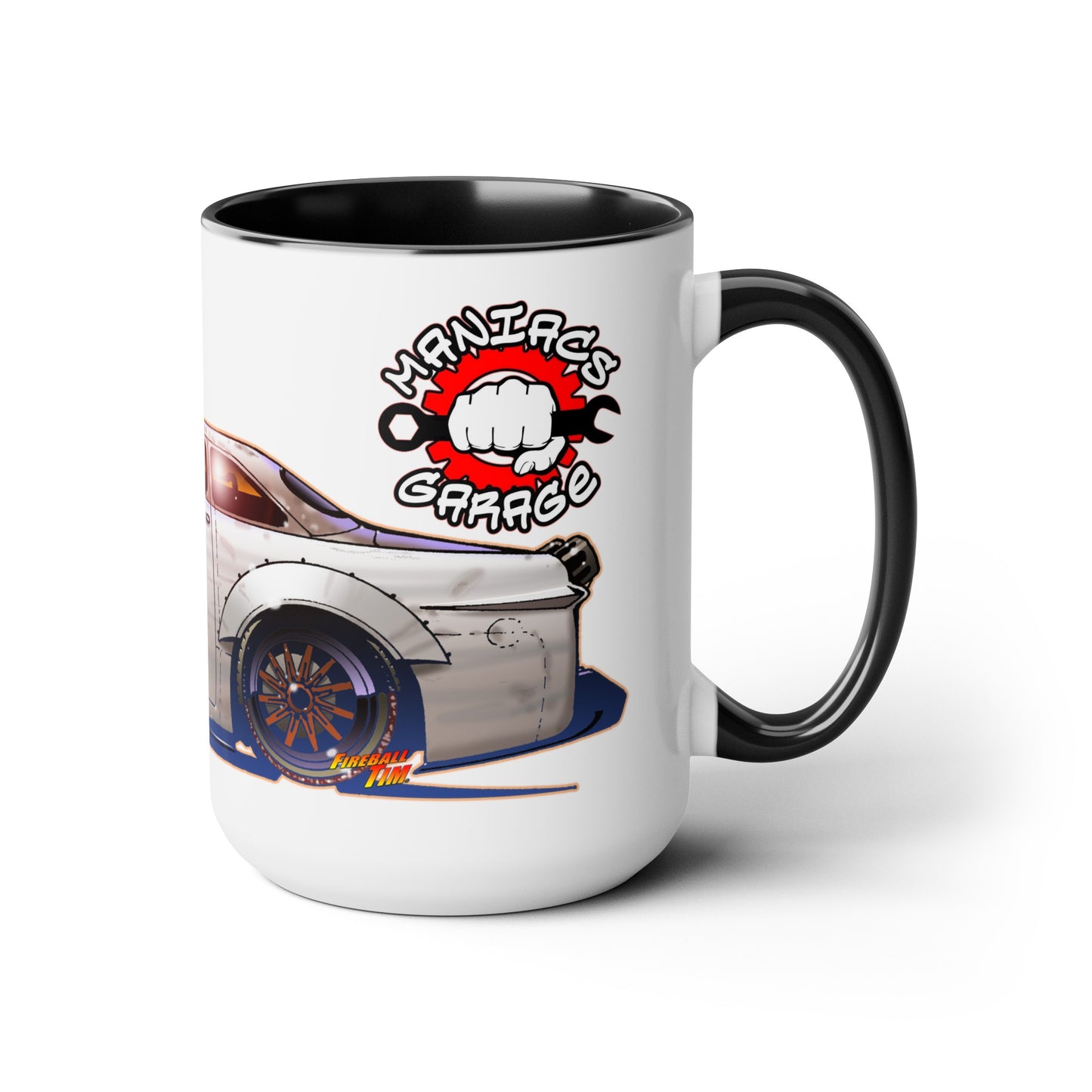 MANIACS GARAGE BORN49AIN 1949 FORD Concept Art Coffee Mug 15oz