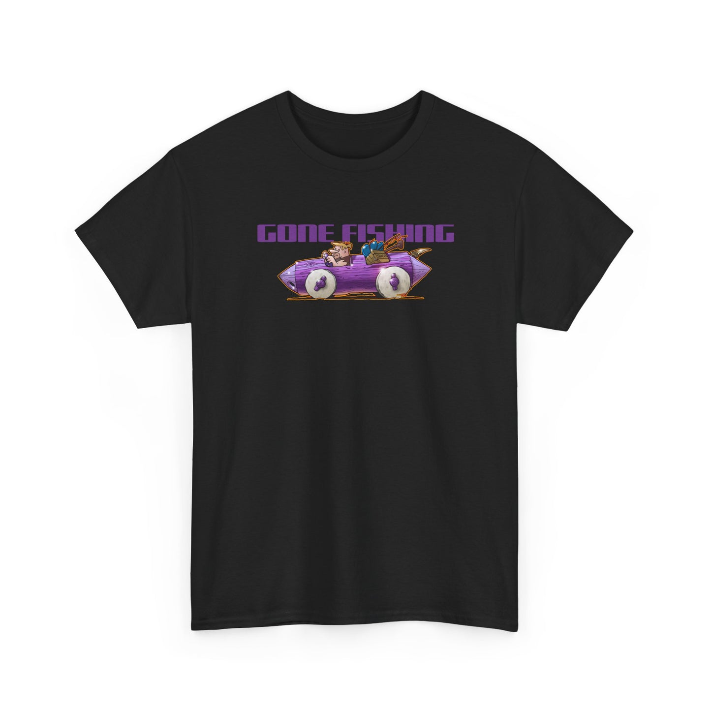 FLINSTONES BARNEY RUBBLE Gone Fishing Fireball Tee Shirt - Multiple Colors